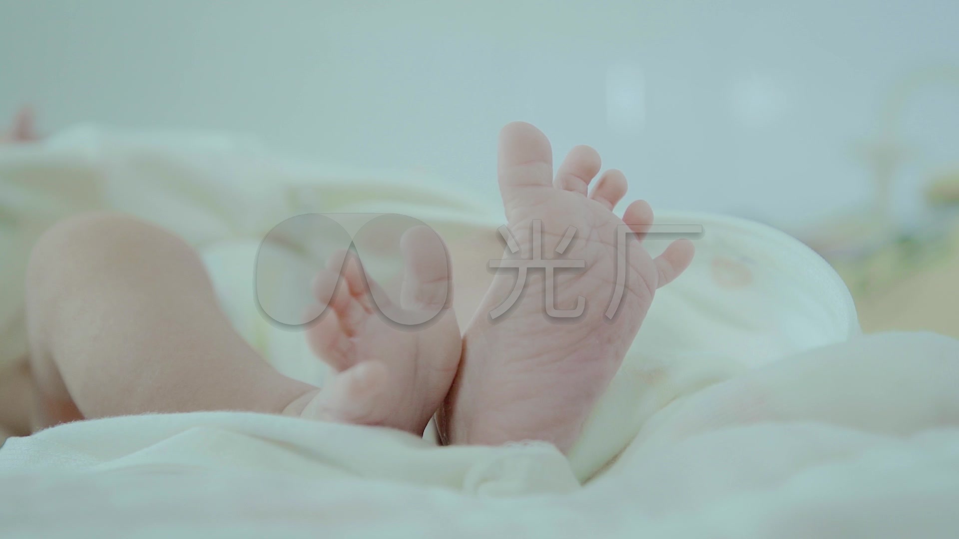 护士给婴儿洗澡妇产科婴儿手脚01_1920X108