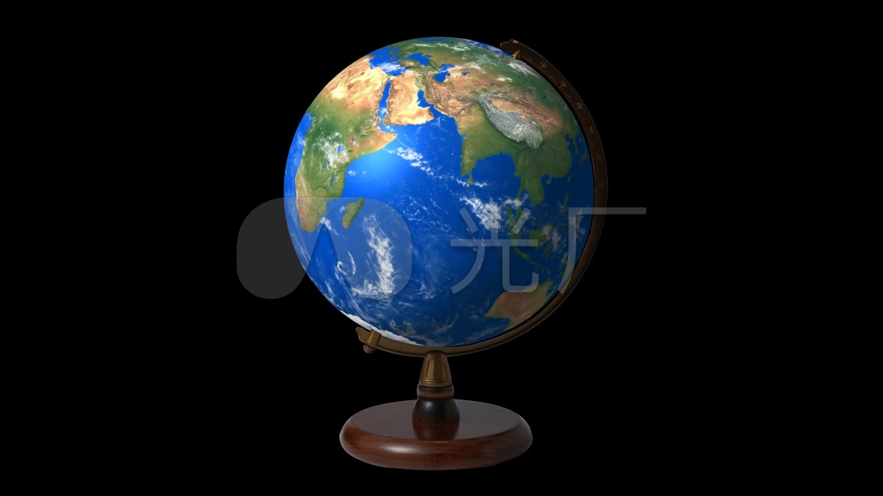 地球仪转动前景视频_1280x720_高清视频素材下载(编号