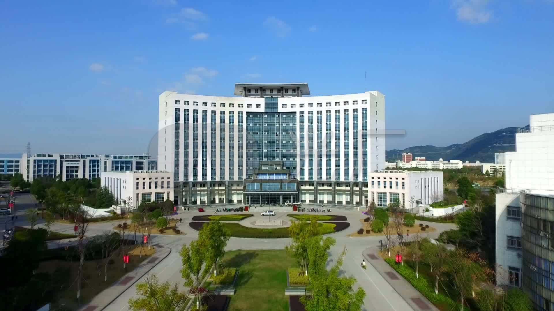 温州大学南校区行政楼茶山高教园区_1920x1080_高清视频素材下载(编号