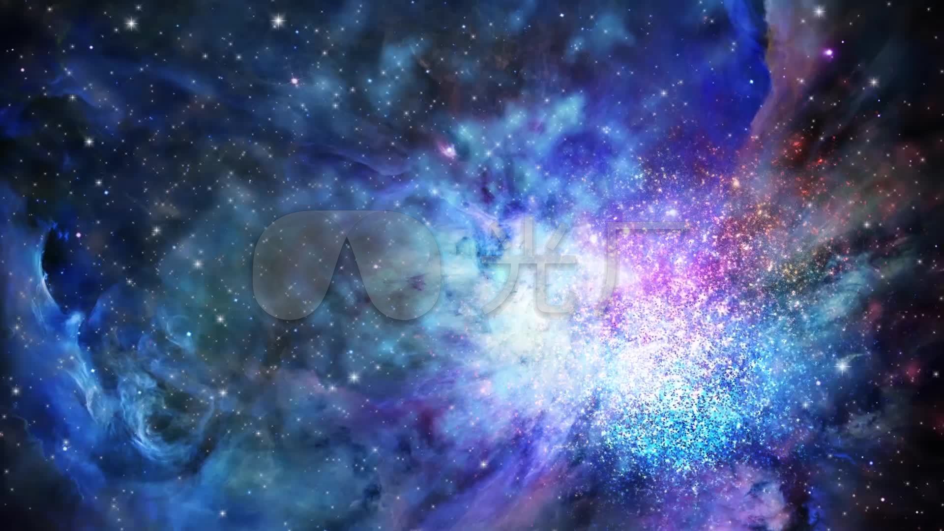 蓝色星河粒子星空宇宙
