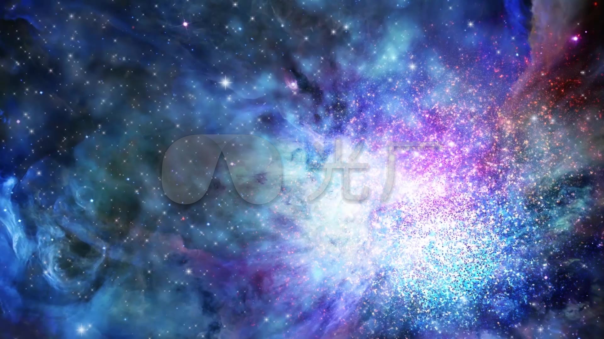 蓝色星河粒子星空宇宙_1920x1080_高清视频素材下载(编号:2876134)