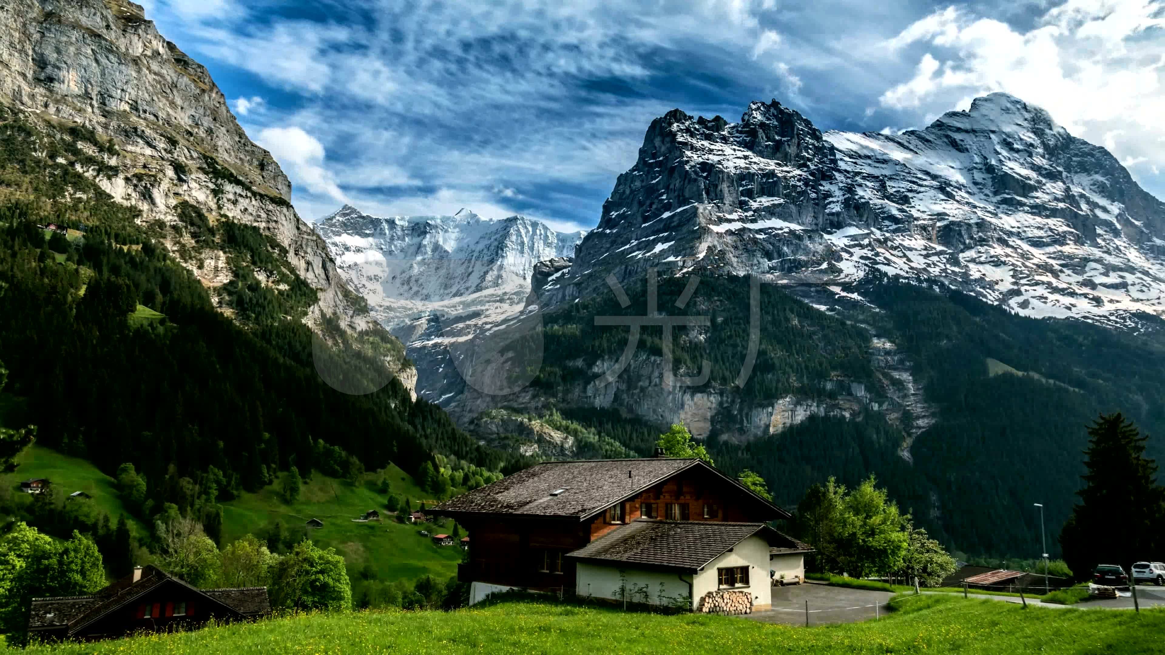 4k瑞士阿尔卑斯山风景