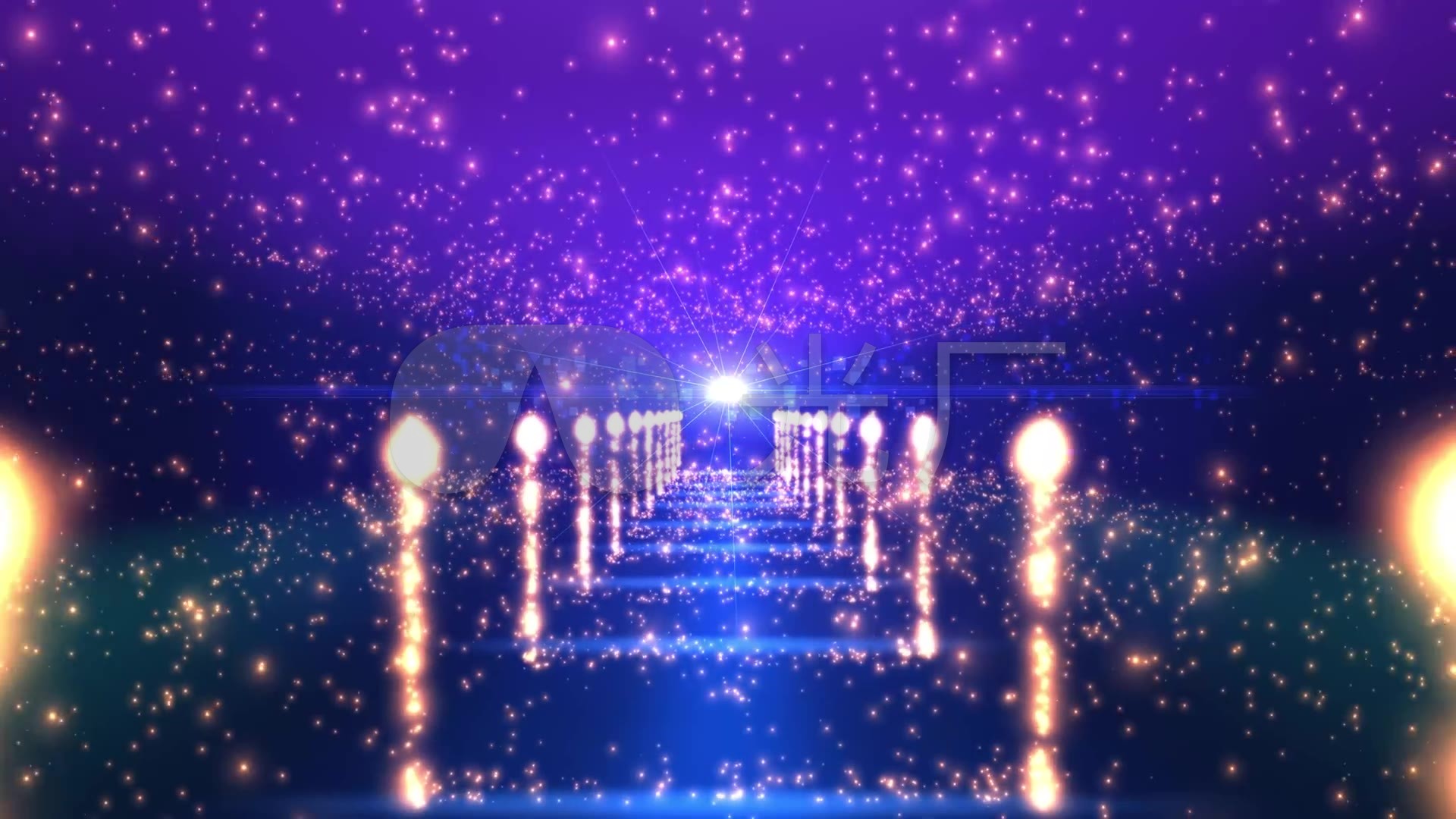 星光璀璨粒子走廊led开场动画背景