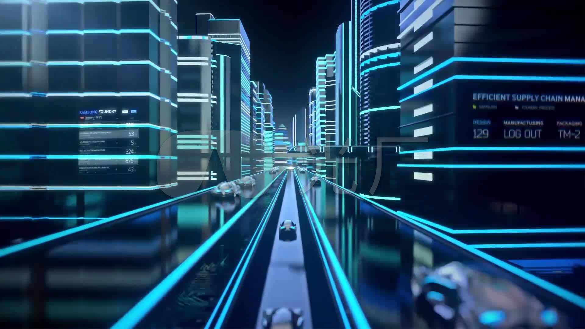 未来科技城市(科技感)_1920x1080_高清视频素材下载