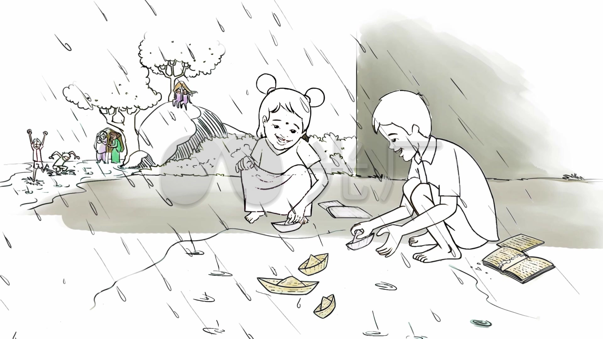 童年回忆纸船玩纸船