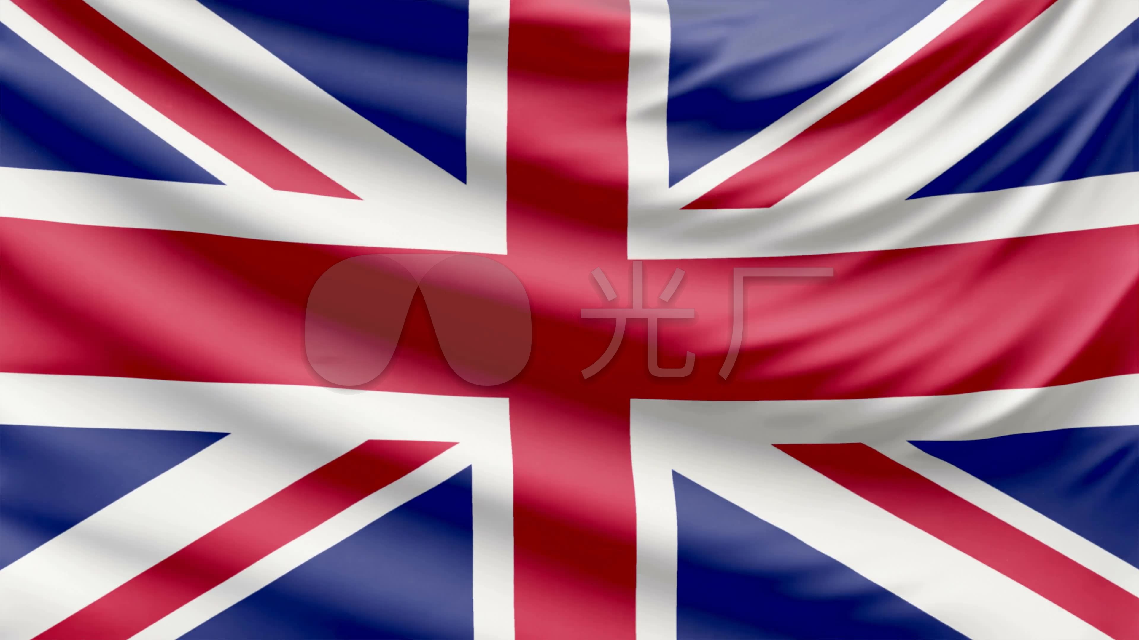 英国国旗三维国旗_3840x2160_高清视频素材下载(编号