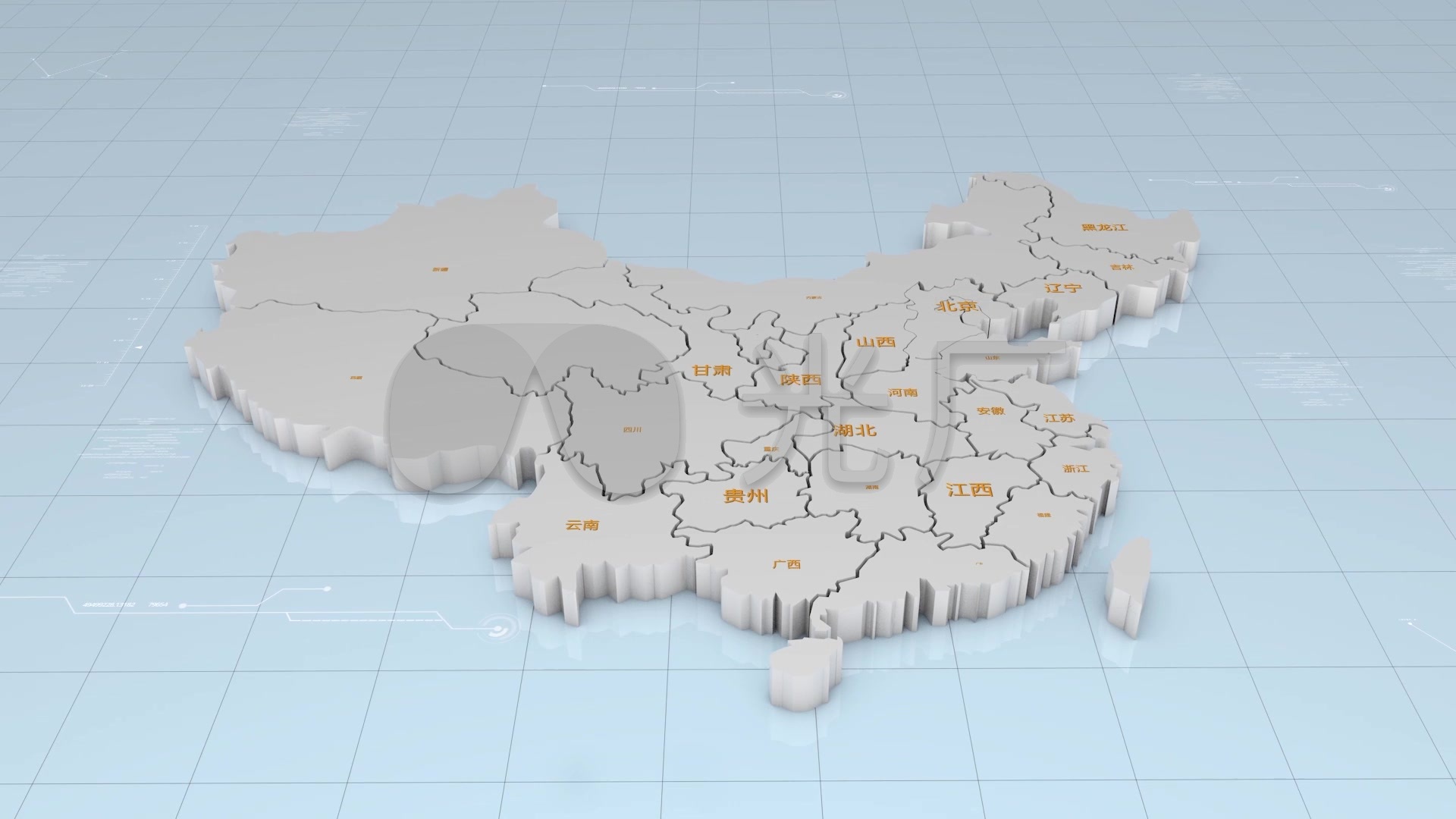 中国地图辐射全国各省份地图定位_ae模板下载(编号:)