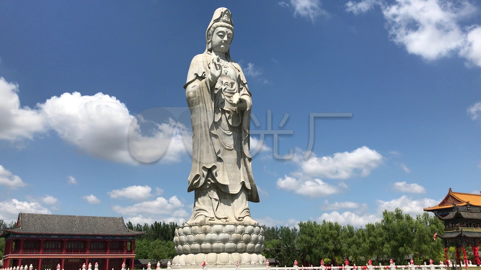 寺庙观音菩萨保佑祈福_1920x1080_高清视频素材下载