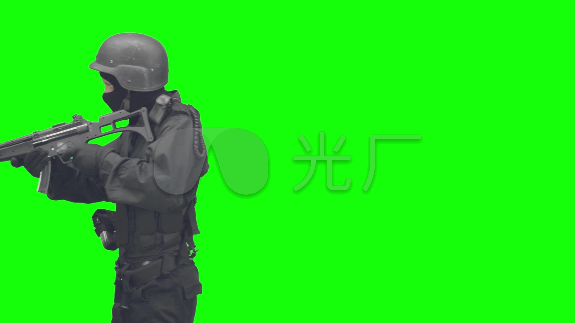 武警战士抠像素材