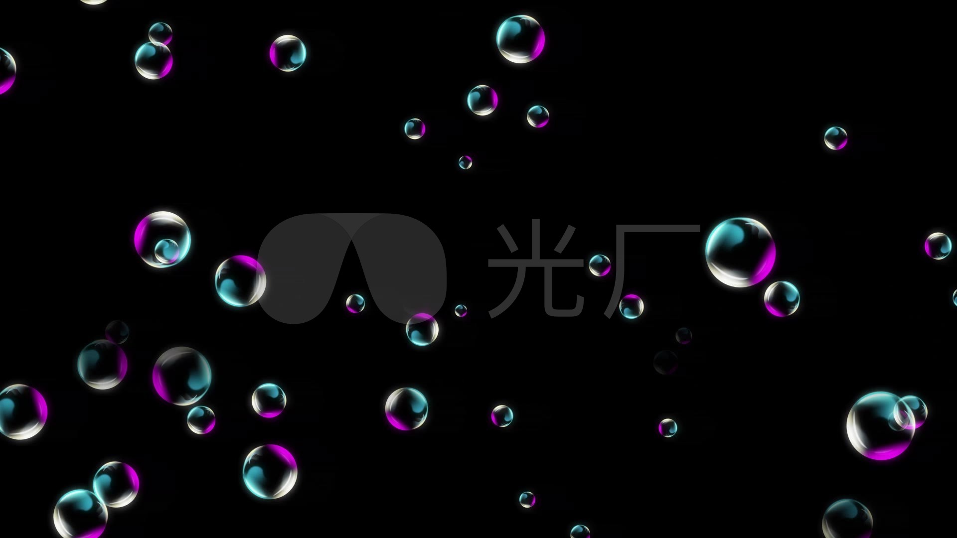 无缝循环彩色泡泡-alpha透明通道_6下载(编号