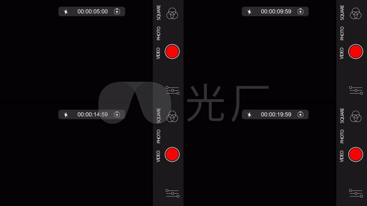 手机录制界面录像机录制界面相机拍摄界