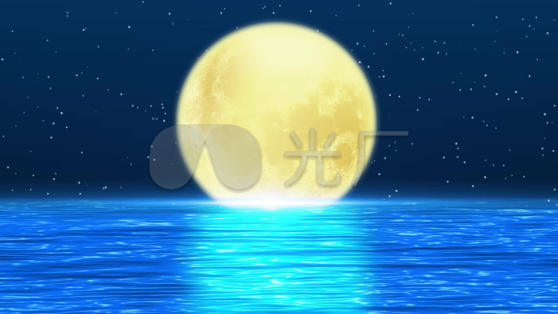 海上的月亮圆月背景