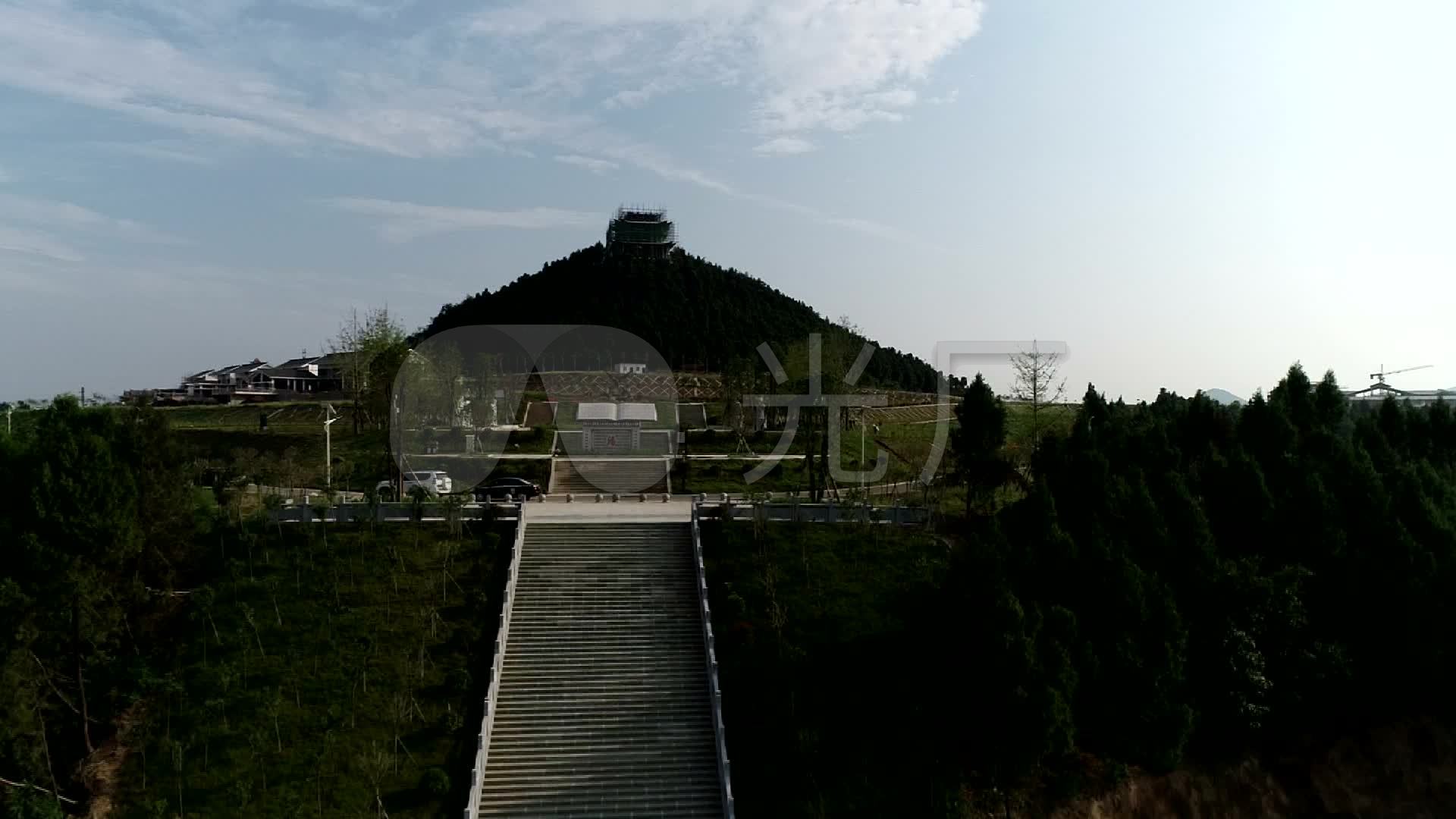 航拍广元苍溪县药博园