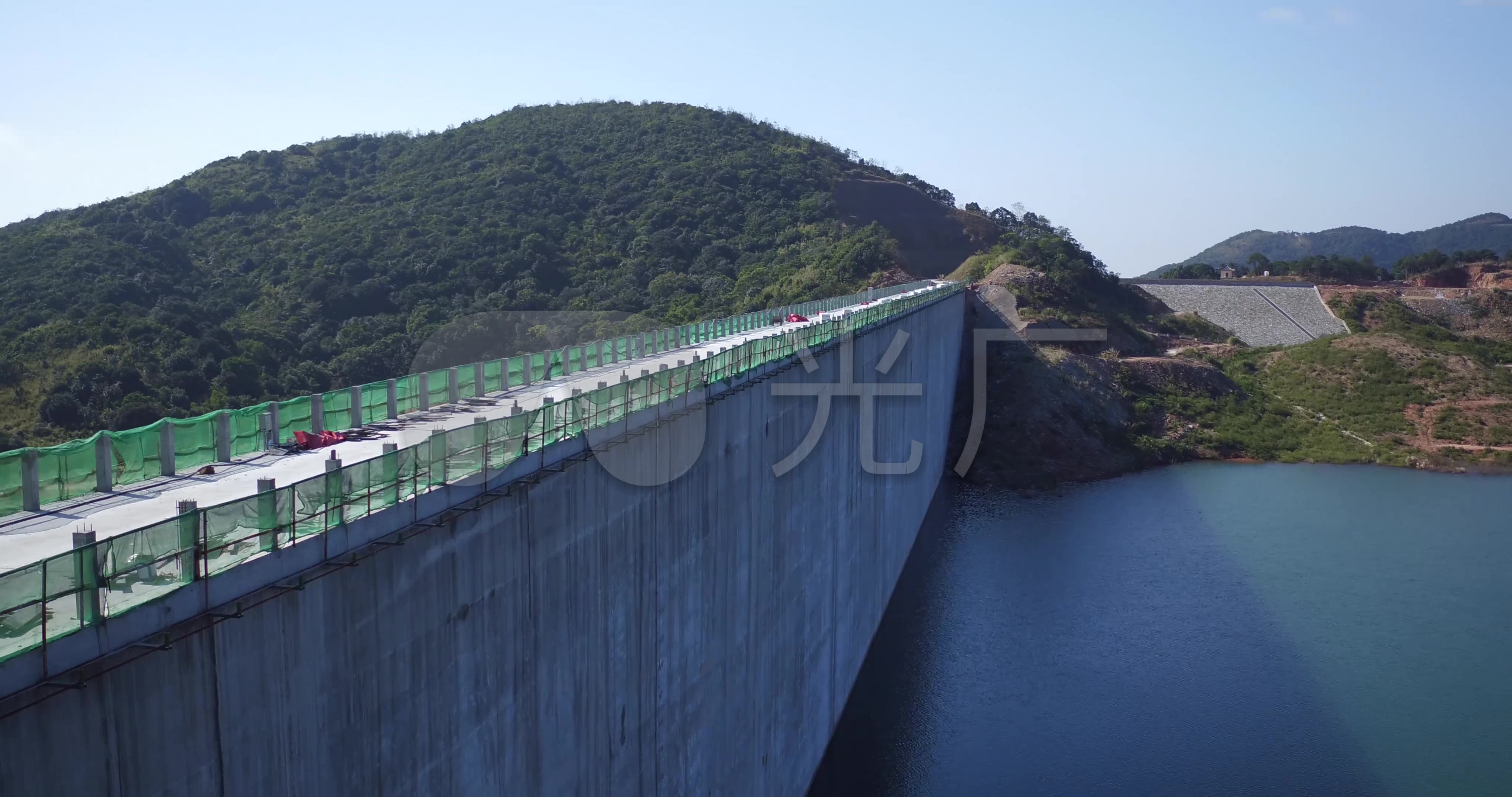 水库大坝抽水蓄能电站航拍4k(实拍)_4096x2160_高清