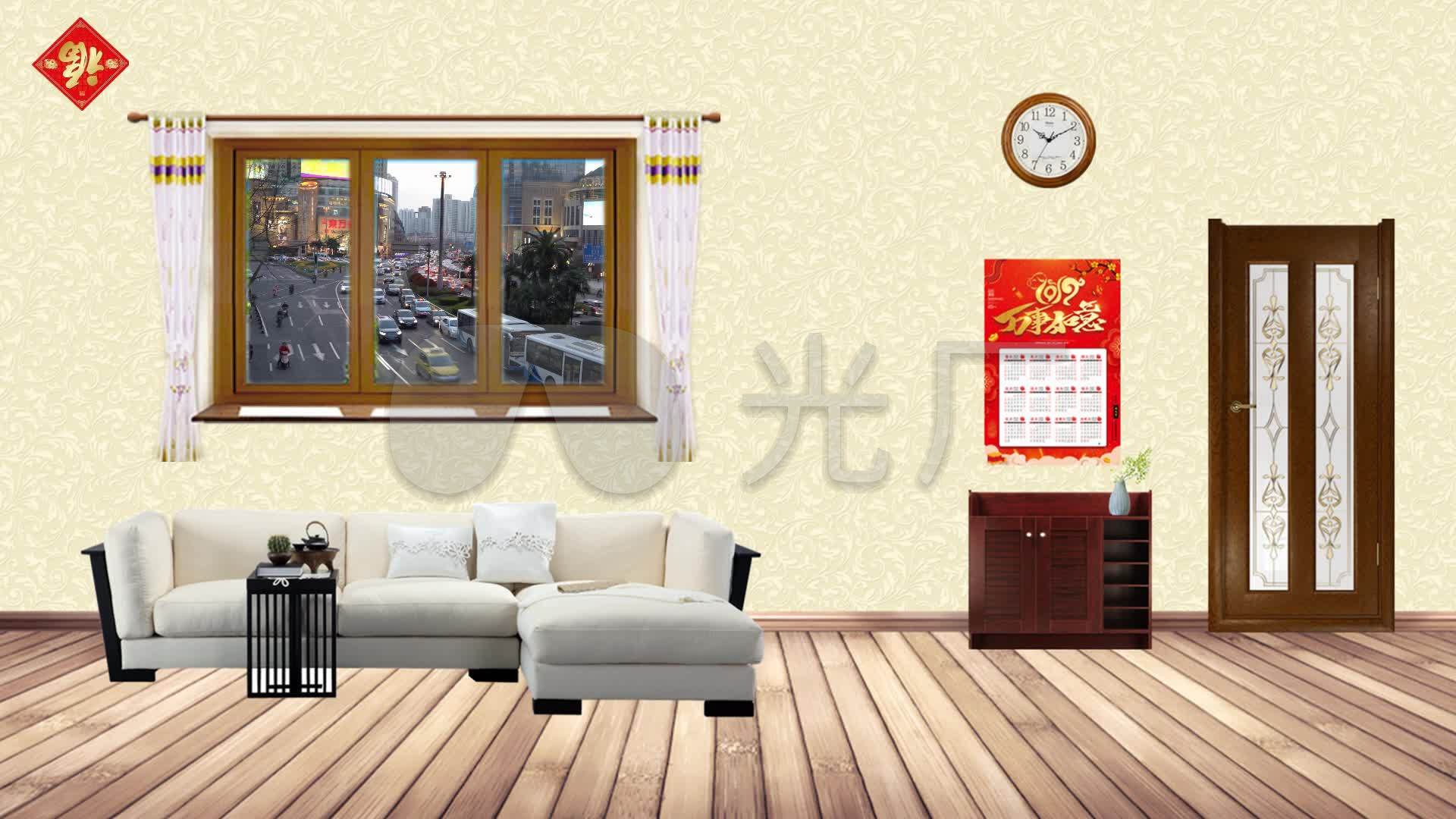 春节晚会小品客厅背景视频除夕2019春晚_1920x1080