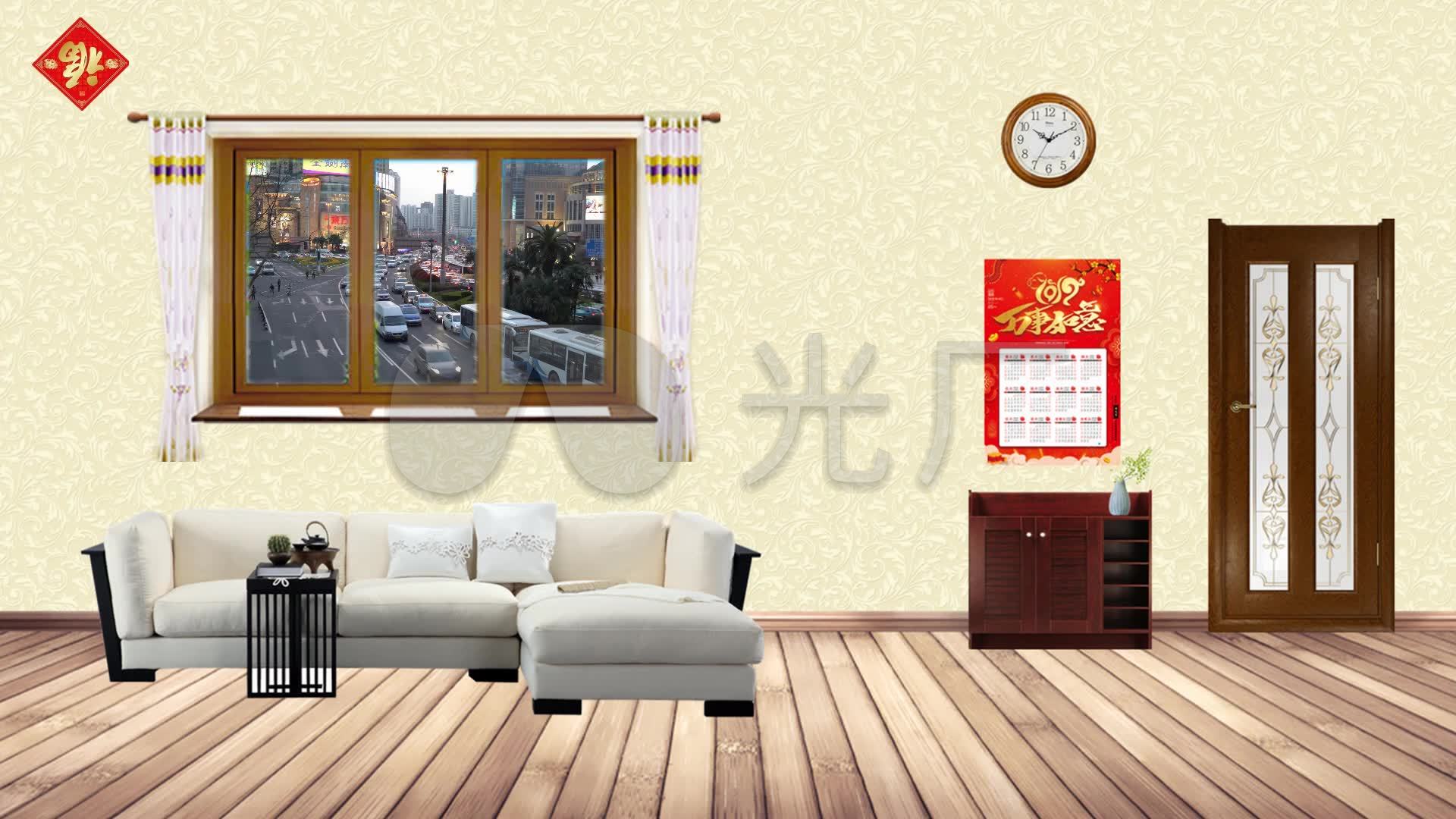 春节晚会小品客厅背景视频除夕2019春晚_1920x1080
