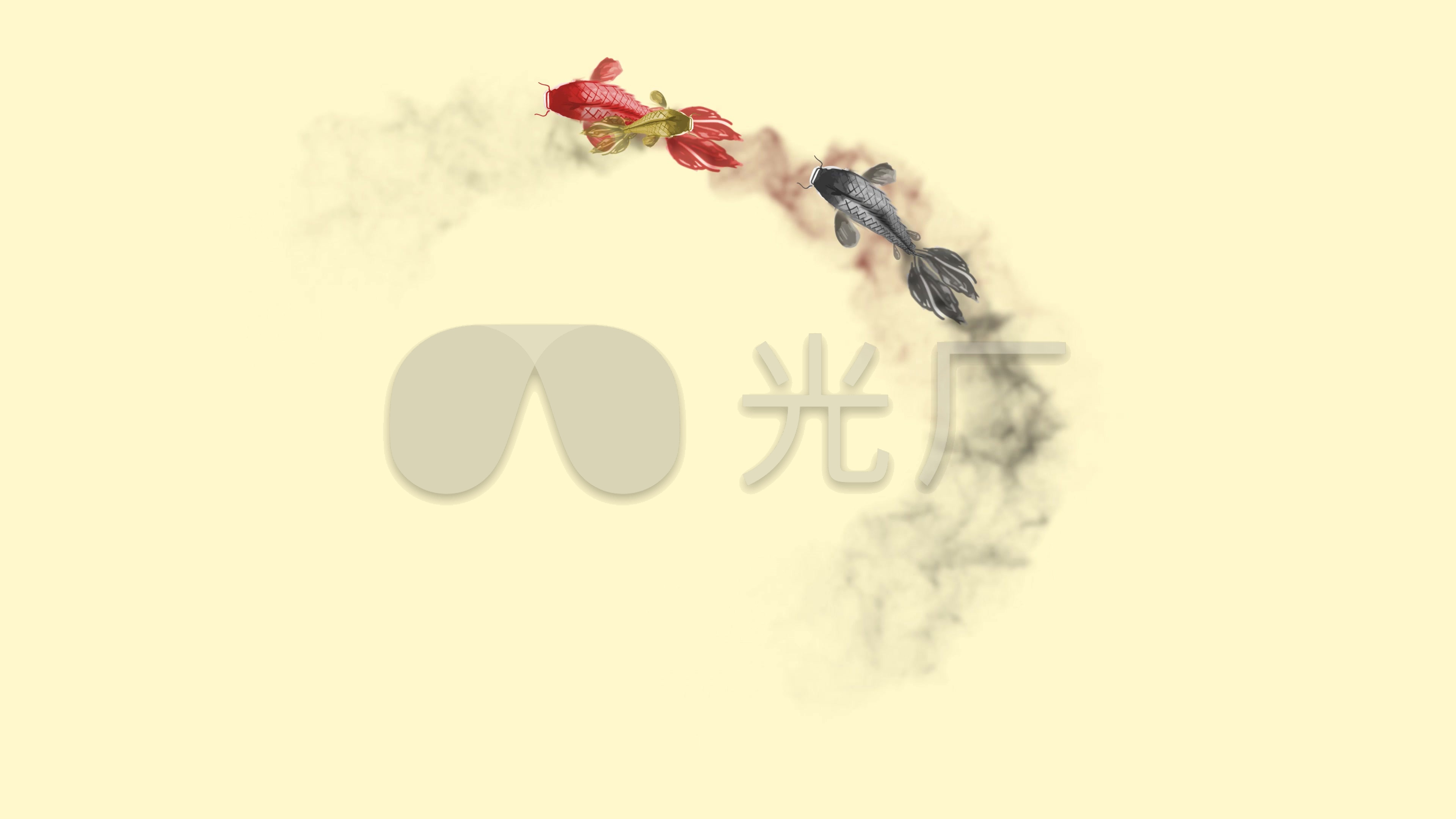 4k水墨鱼带透明通道_视频素材包下载(编号:2927009)