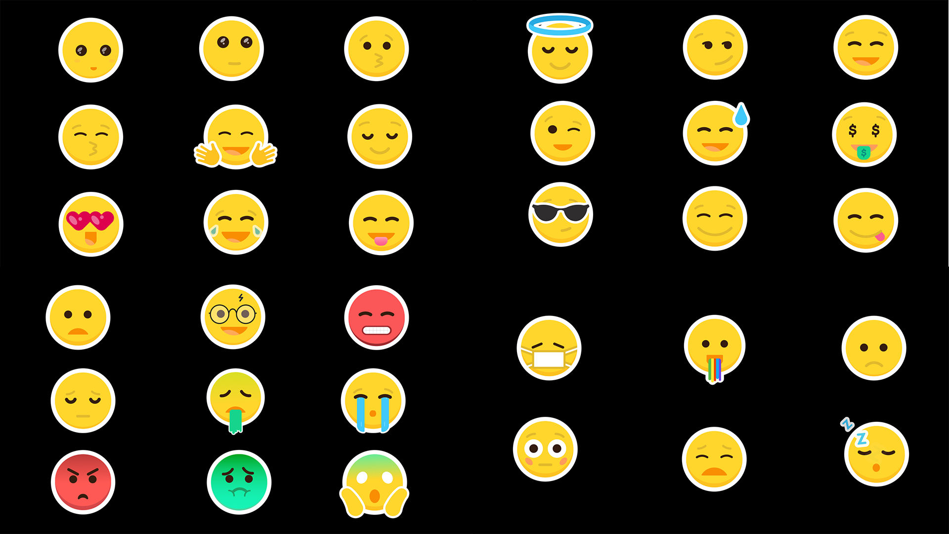 emoji表情包_1920x1080_高清视频素材下载(编号:)__vj