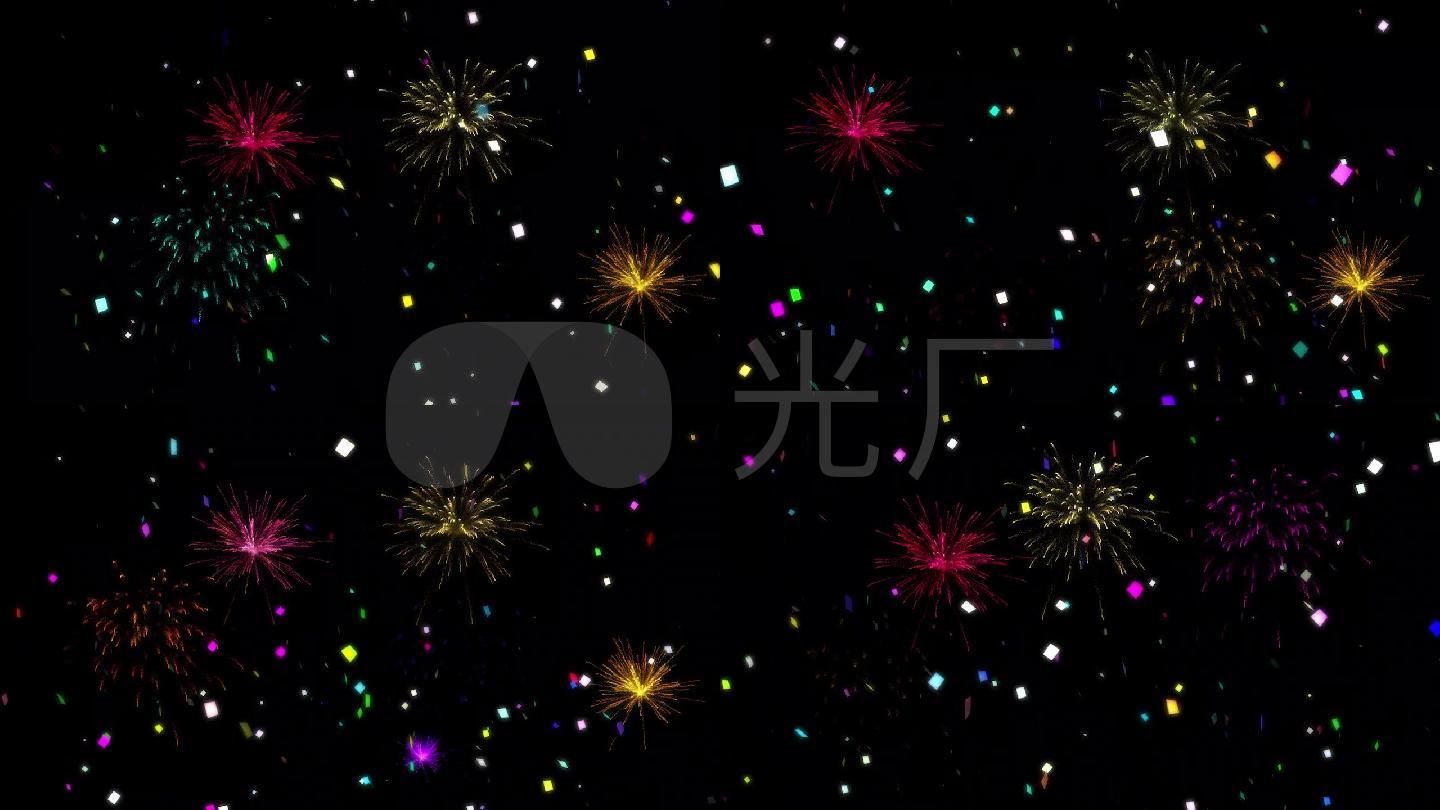 彩带烟花透明底庆祝恭贺喜庆ae模板