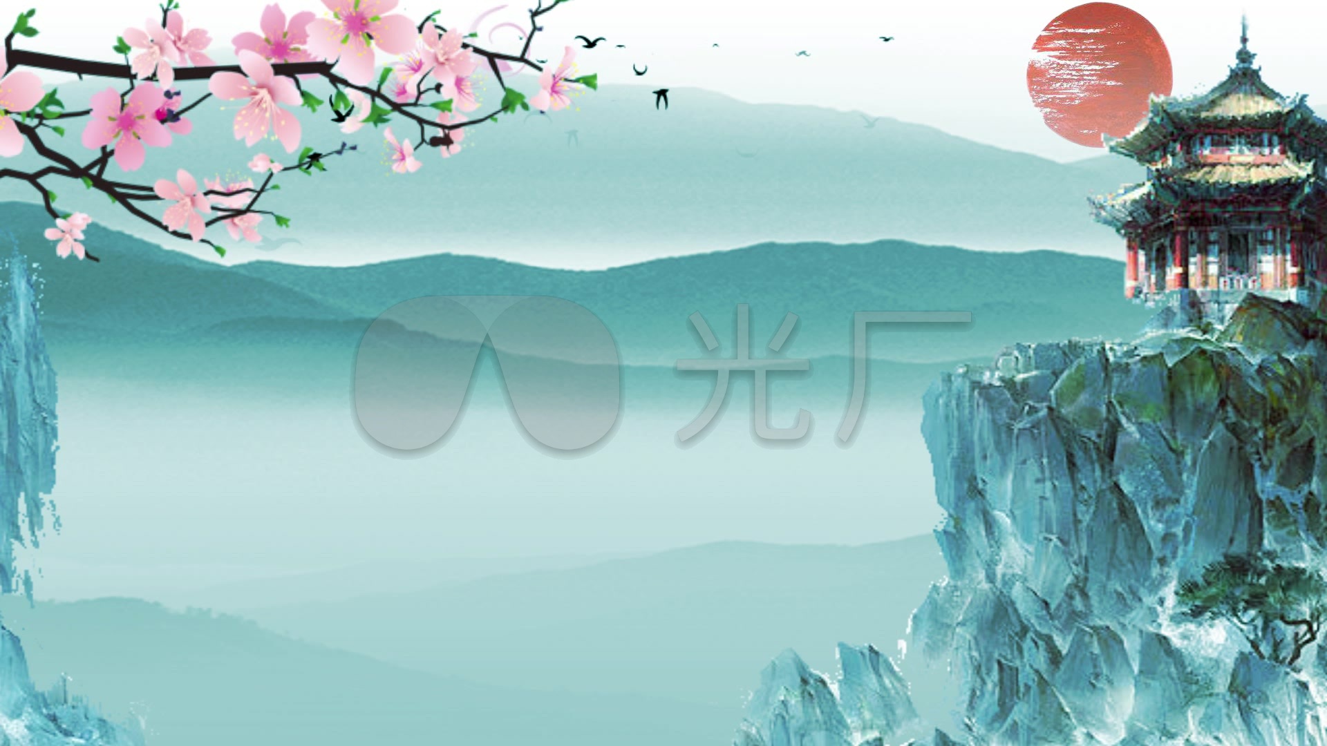1920x1080中国风壁纸,1920x1080中国风古典 水墨落日中国风背景_1920x1080_高清视频素材下载(:)