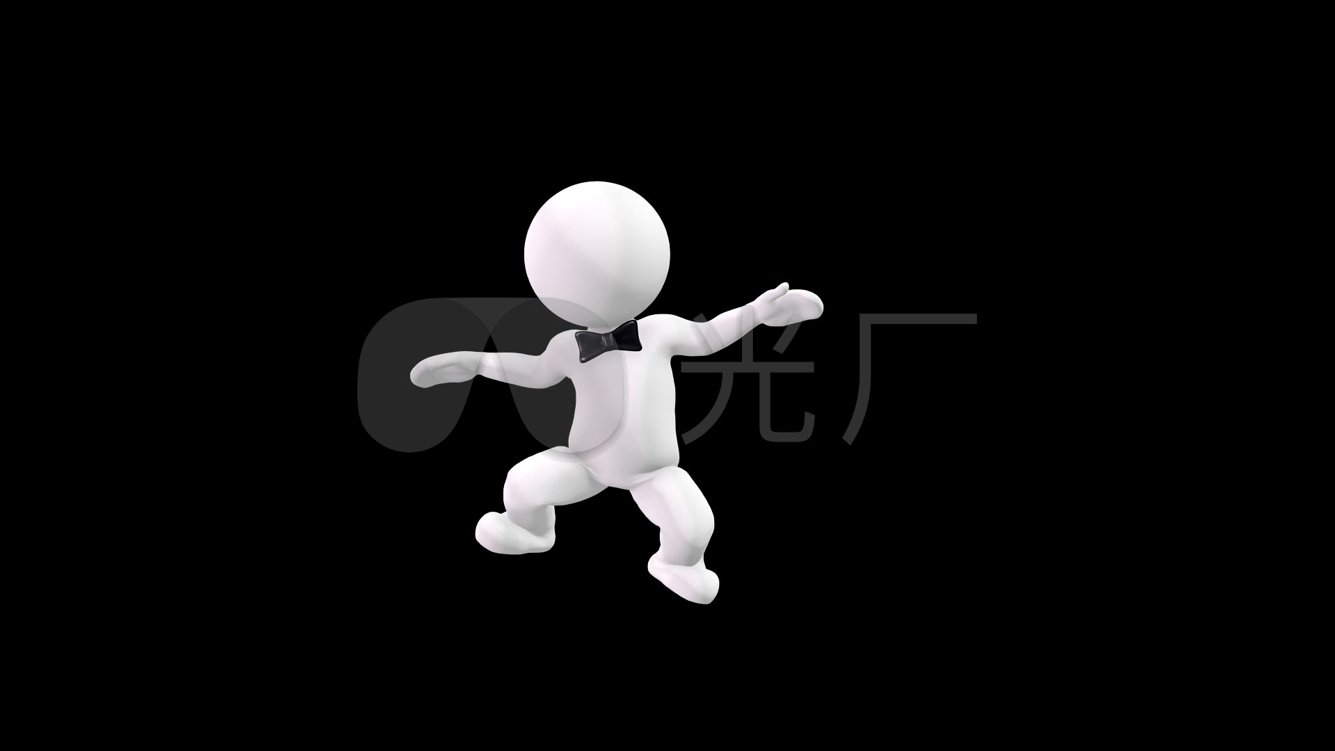 3d卡通小人开心动作_1920x1080_高清视频素材下载(:)