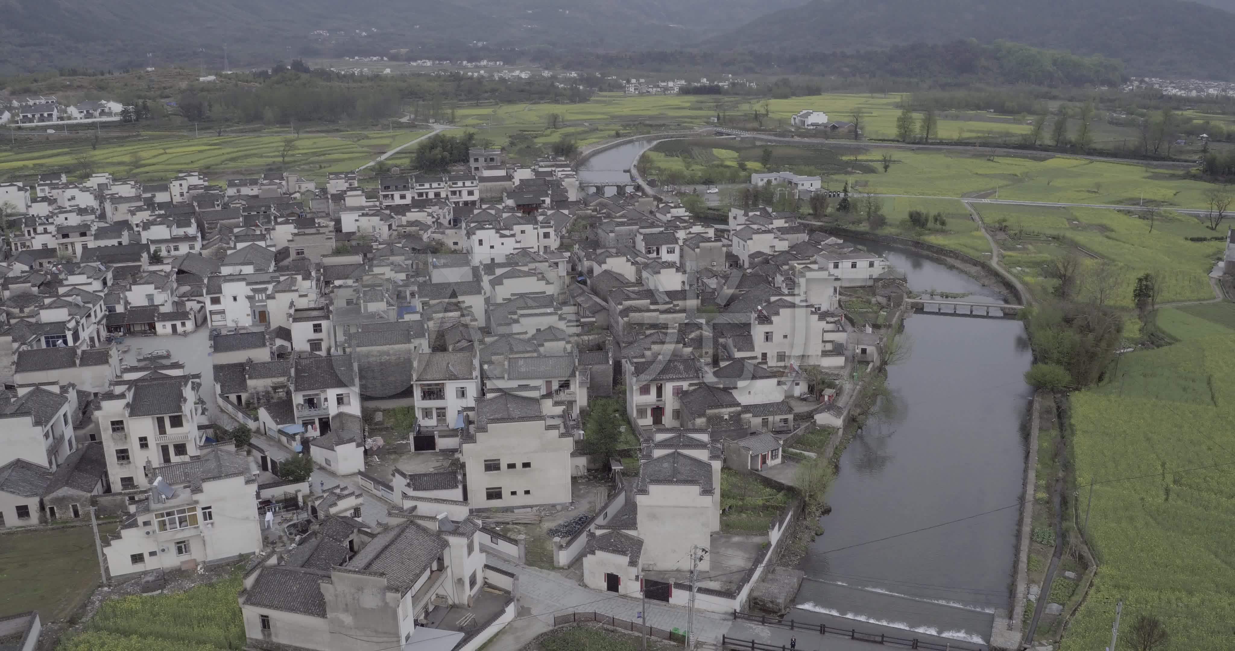 徽州村落_40962160_高清素材(编号:2938387)