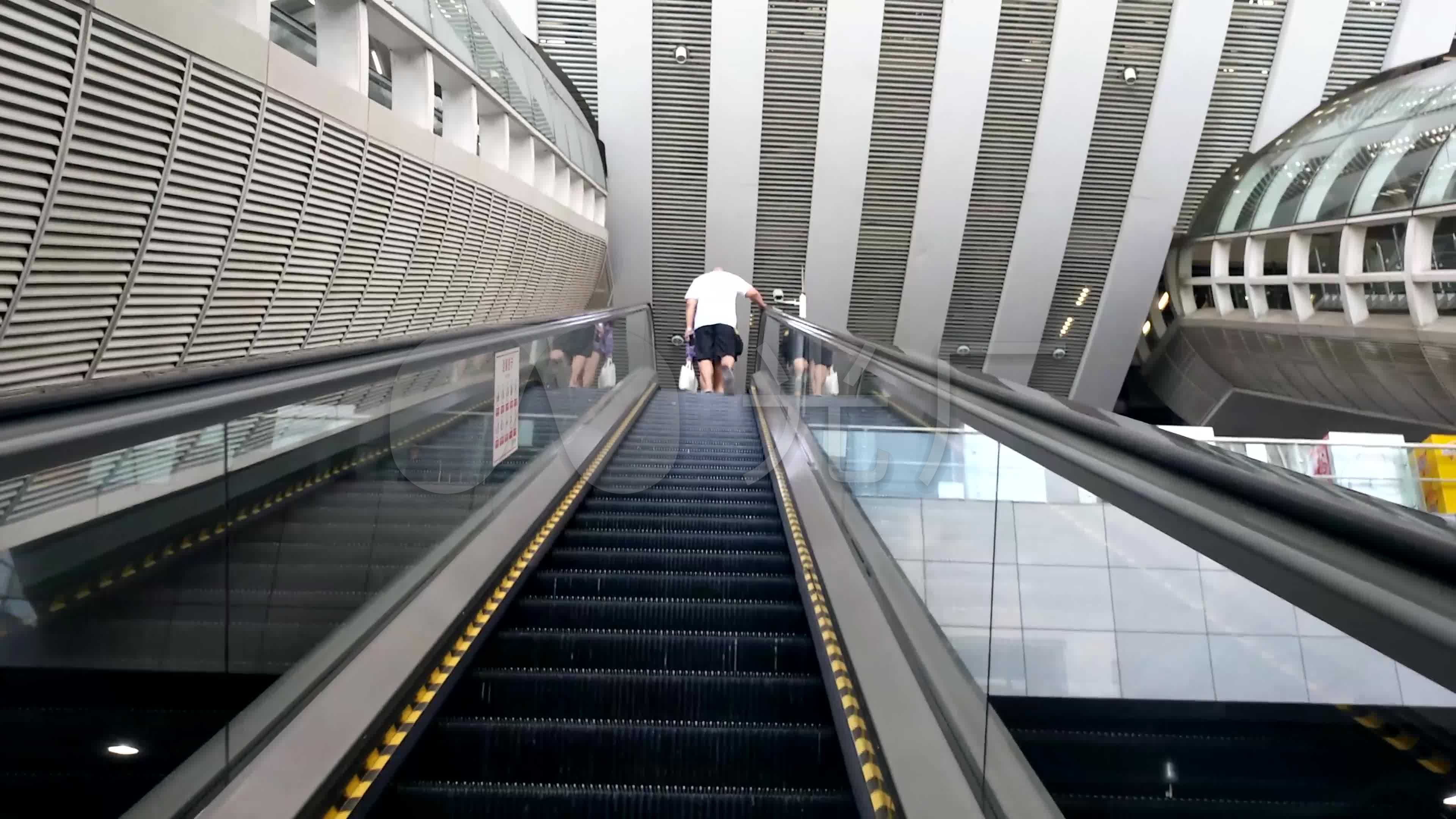 商场百货地铁站高铁站自动扶梯电梯_38402160_高清