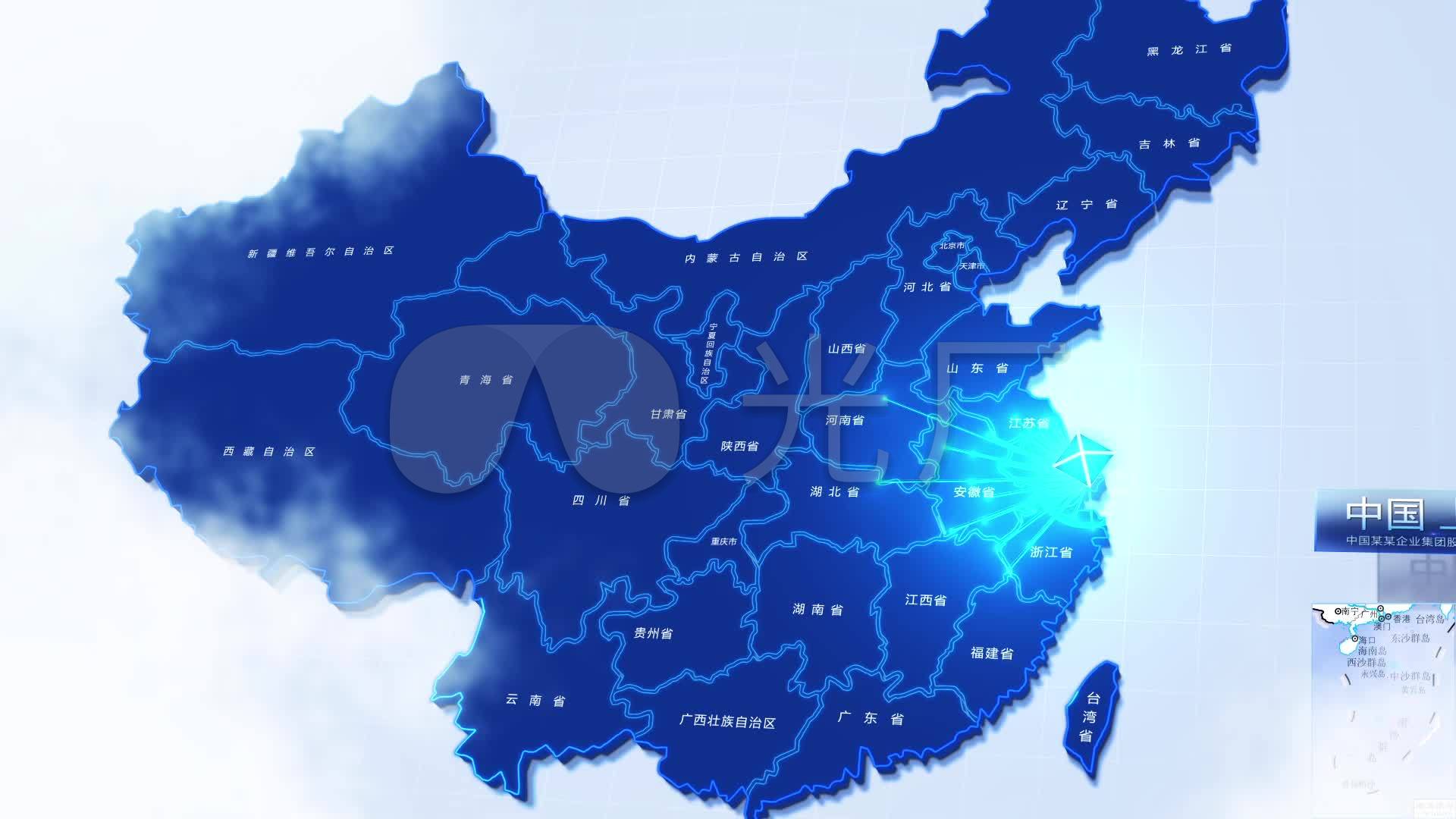科技质感中国地图辐射全国AE模版_1下载(编号:2936721)_AE模板