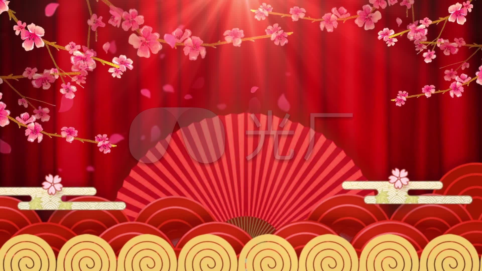曲艺戏曲舞台中国风背景循环