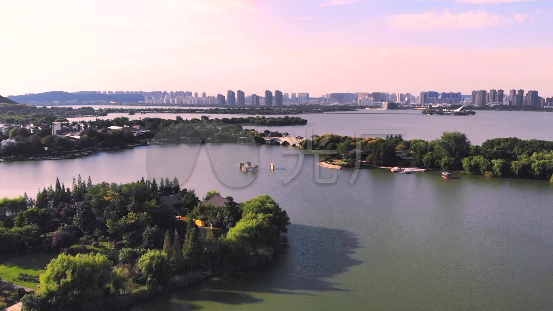航拍徐州云龙湖小南湖景区