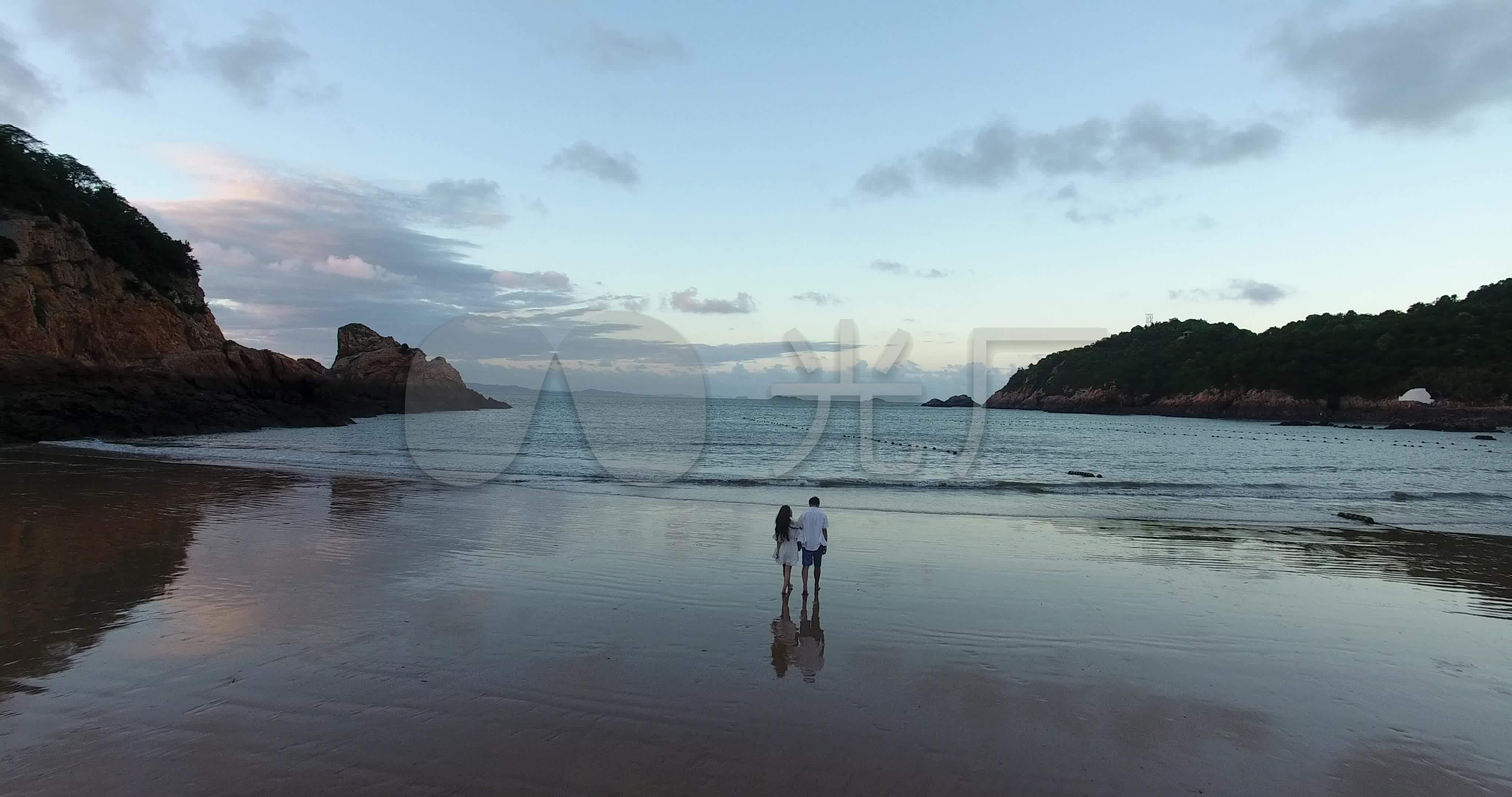 海沙滩海岸边洞头航拍_40962160_高清素材