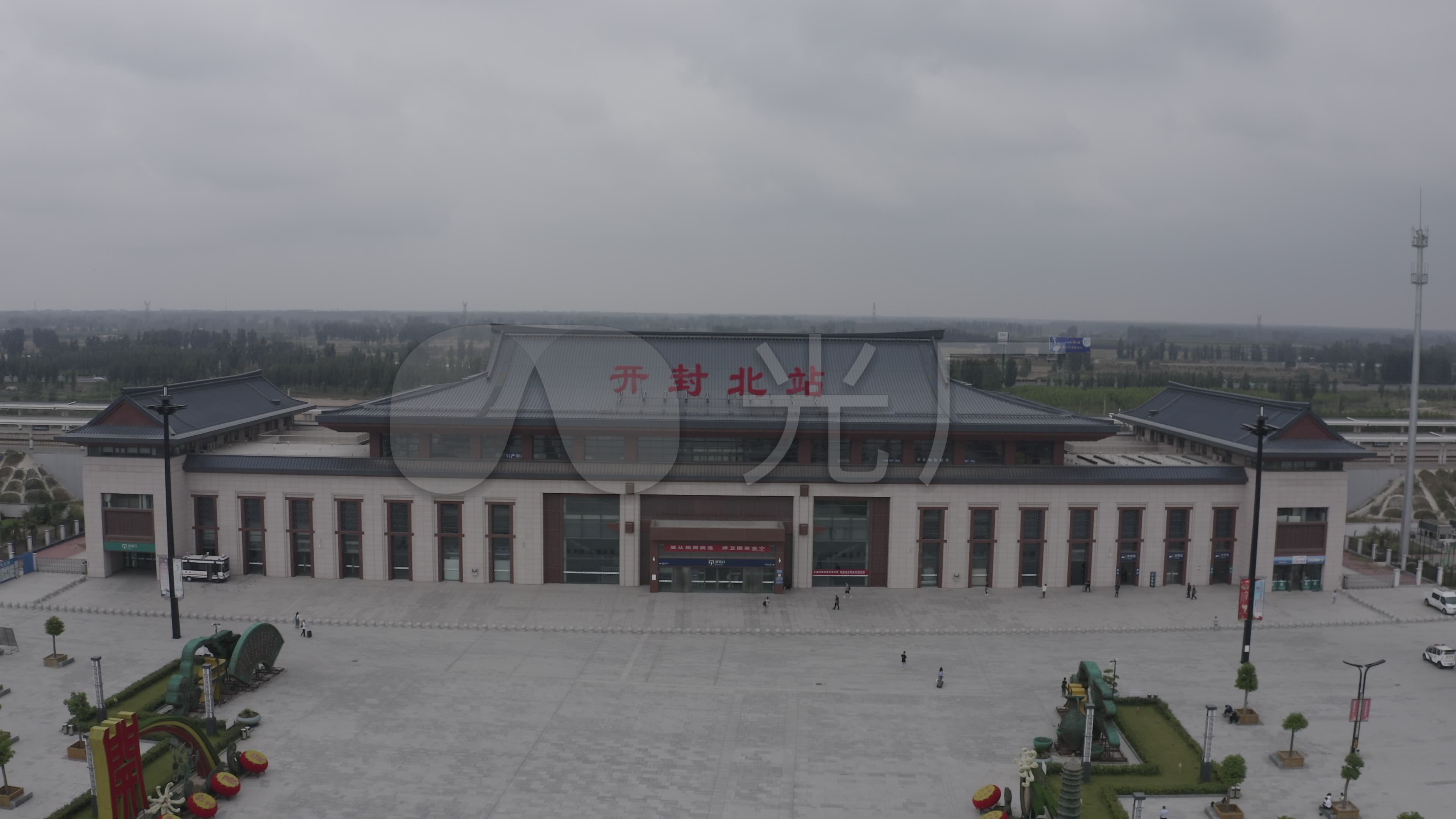 4k-log开封北站航拍_3840x2160_高清视频素材下载(:)