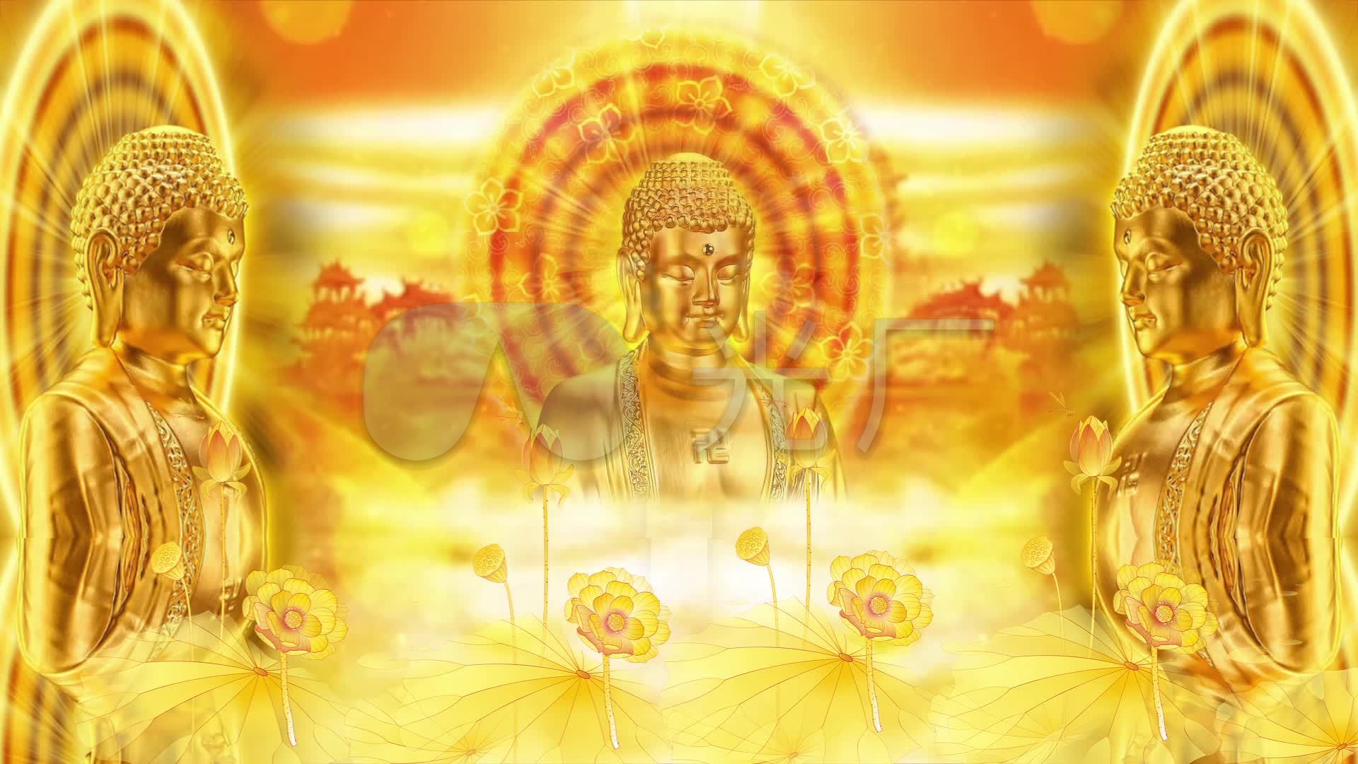 视频素材 舞台背景 场景背景 金色佛祖 来自视频原始文件或预览原始
