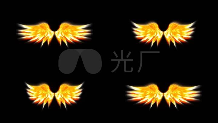 金色翅膀翅膀金色动态翅膀羽毛凤凰翅膀凤凰翎羽翎羽凤凰带通道翅膀