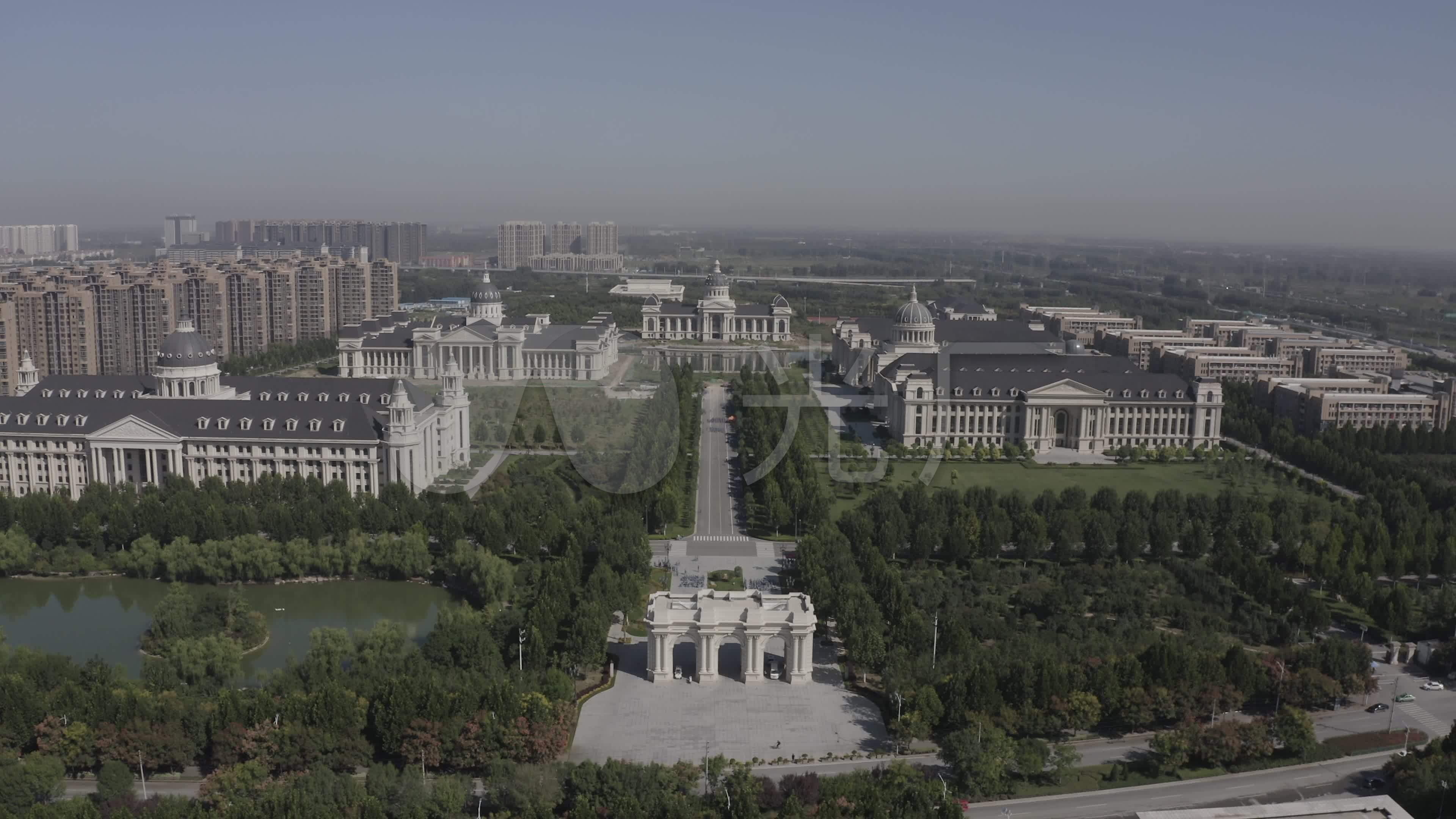 4k-log河南农业大学龙子湖校区航拍_3840x2160_高清