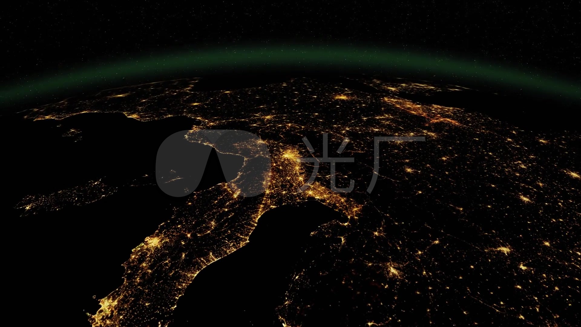 地球表面夜景地球夜景地面表面_1920x1080_高清视频