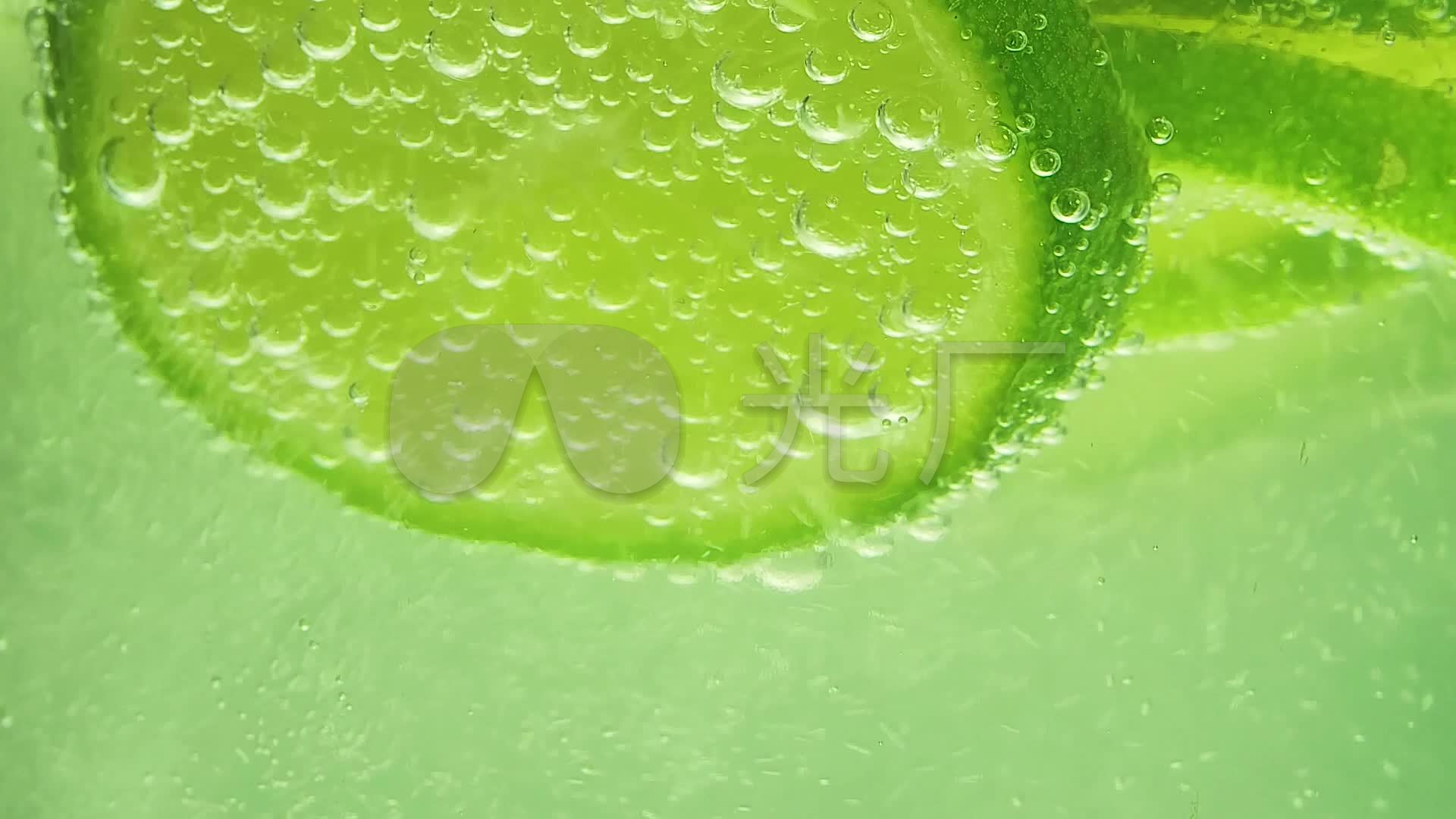 柠檬汽水特写苏打汽水
