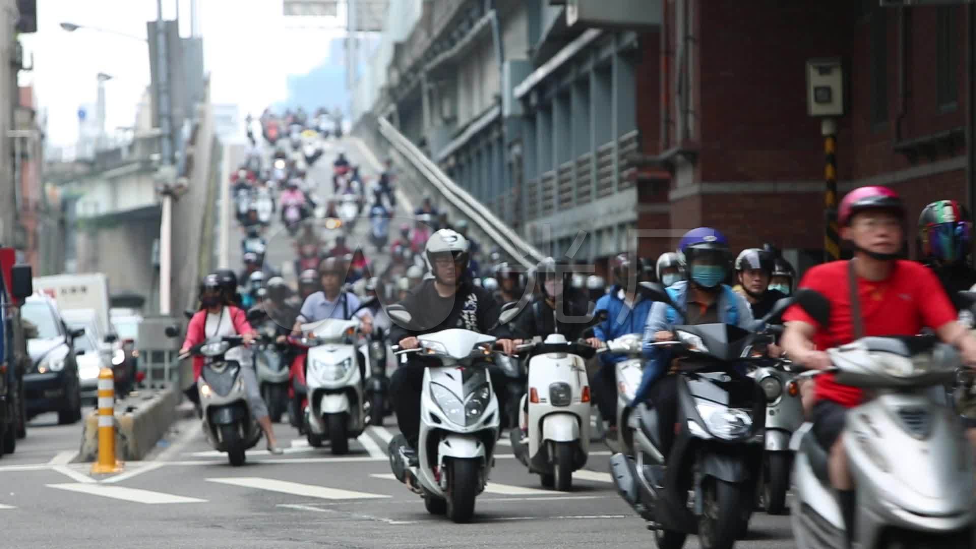街头电瓶车大军_1920x1080_高清视频素材下载(编号:)