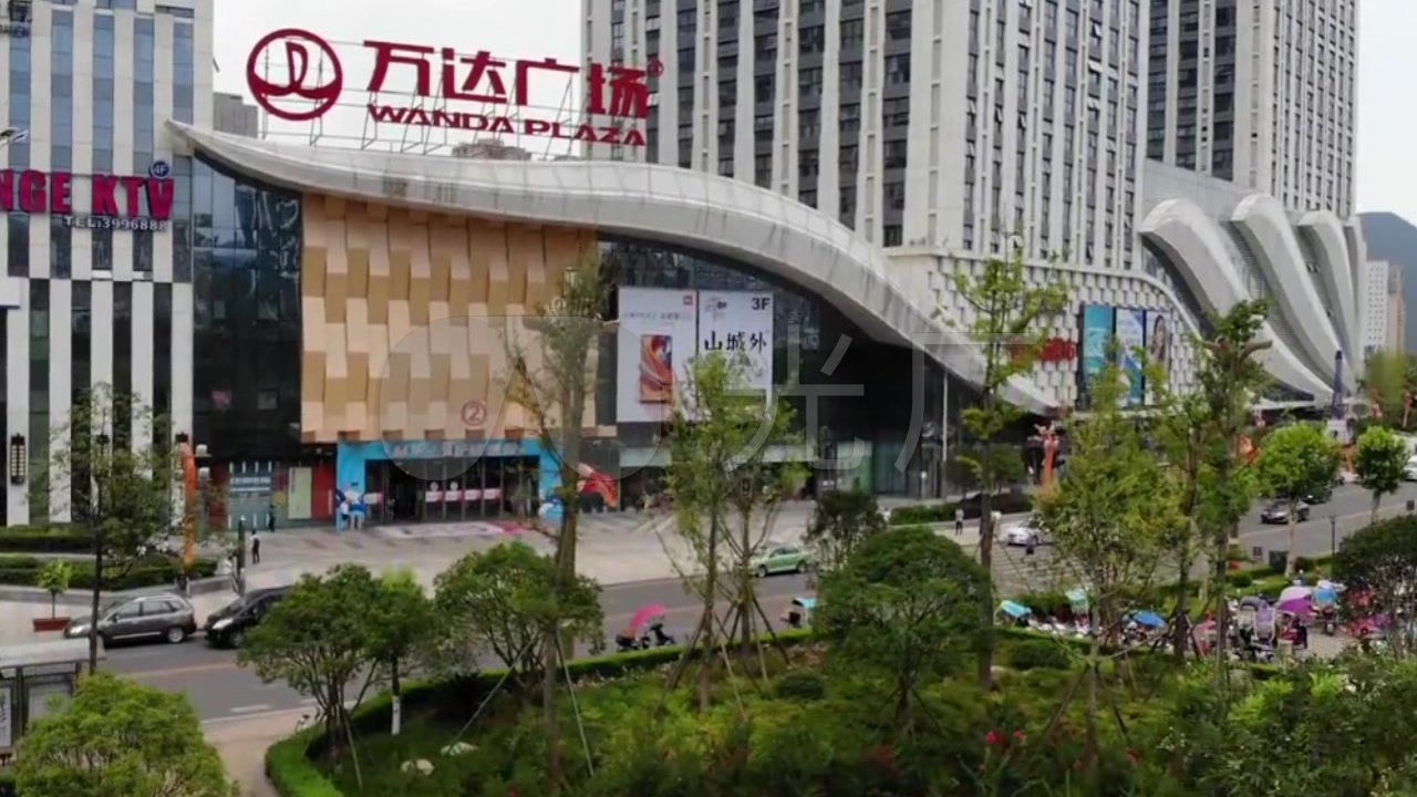 航拍广元万达广场_1280x720_高清视频素材下载(编号:2960986)_实拍