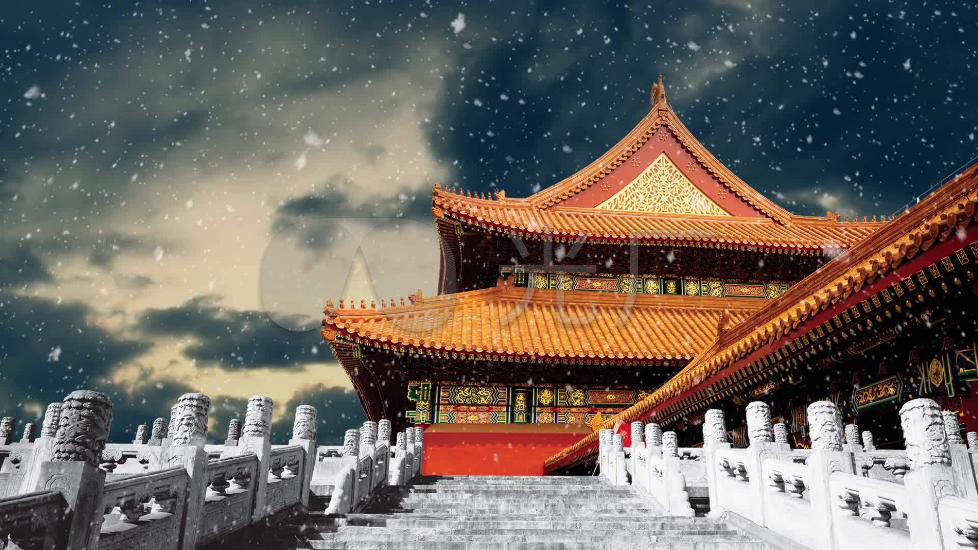 古建筑宫殿宫廷背景视频_1920x1080_高清视频素材下载