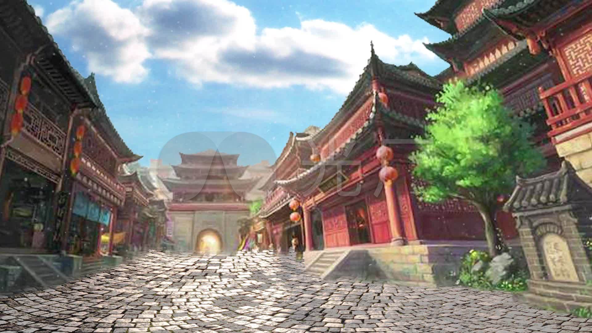 古代街道巷子场景
