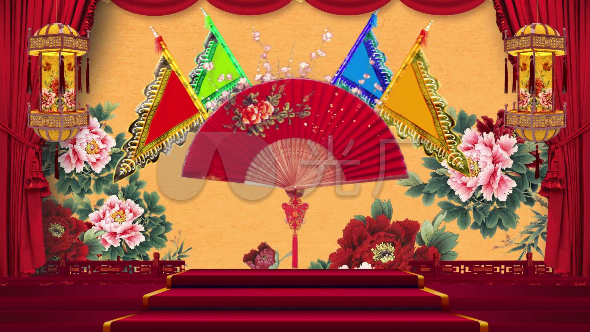 戏曲戏台中国风背景