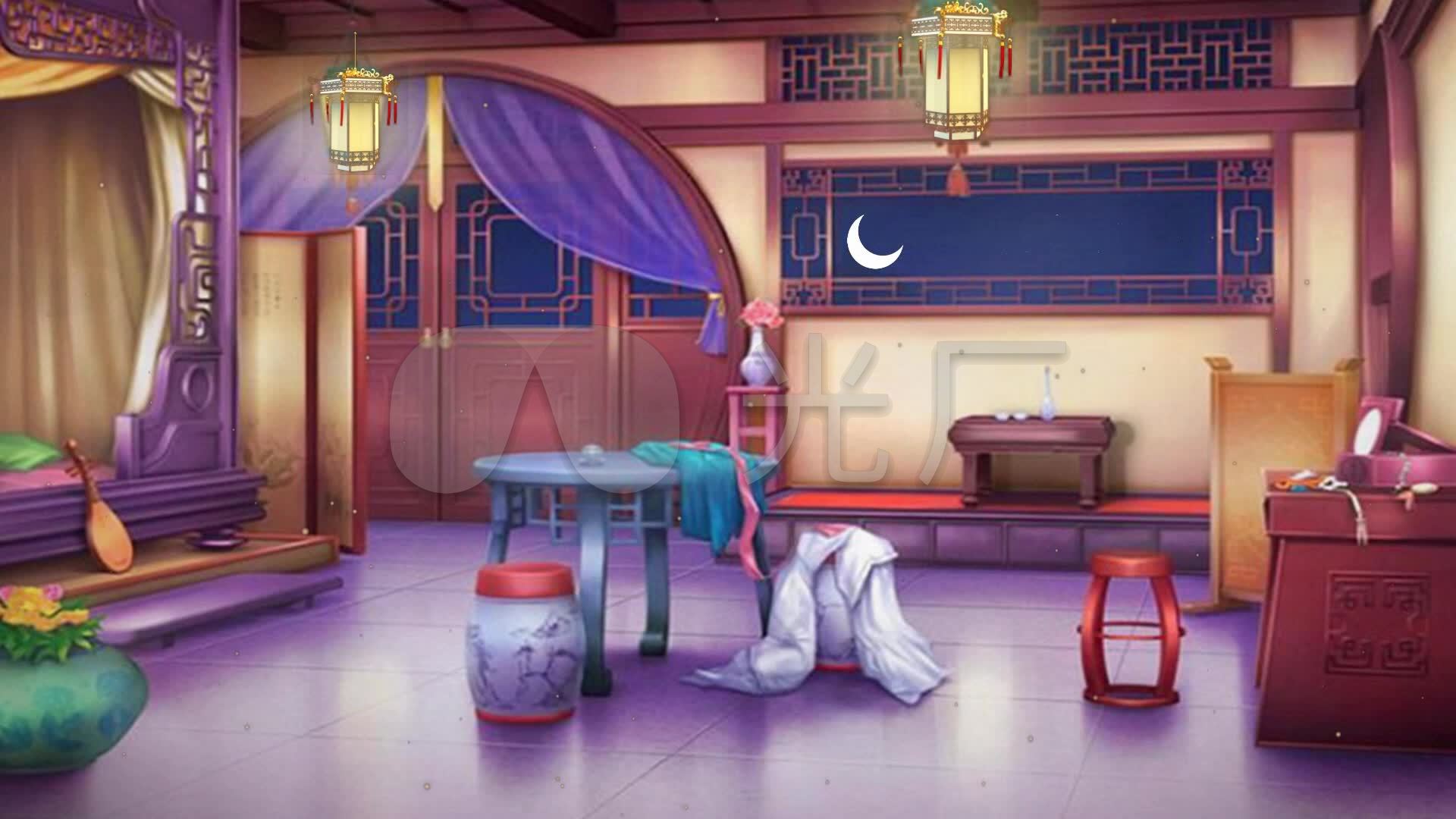 古代女子闺房夜景_1920x1080_高清视频素材下载(编号:2980173)_舞台