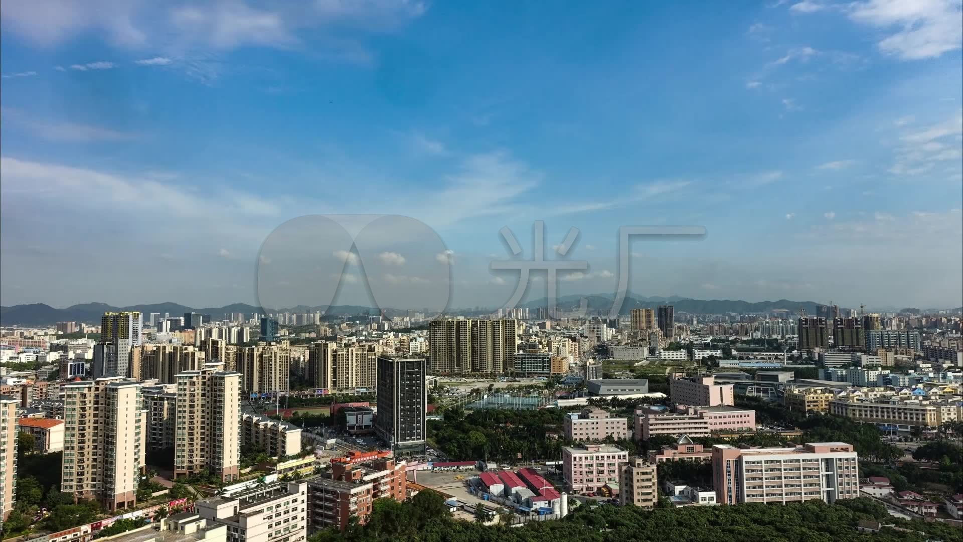 深圳光明区城区全景延时