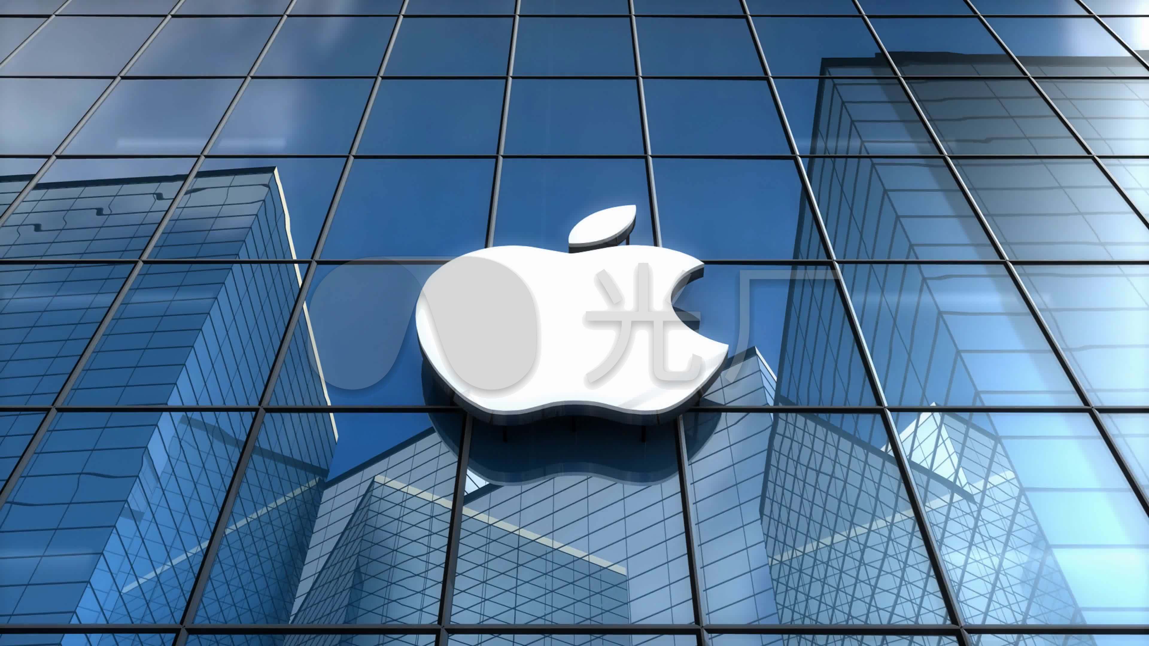 苹果总部大楼苹果企业logo_3840x2160_高清视频素材