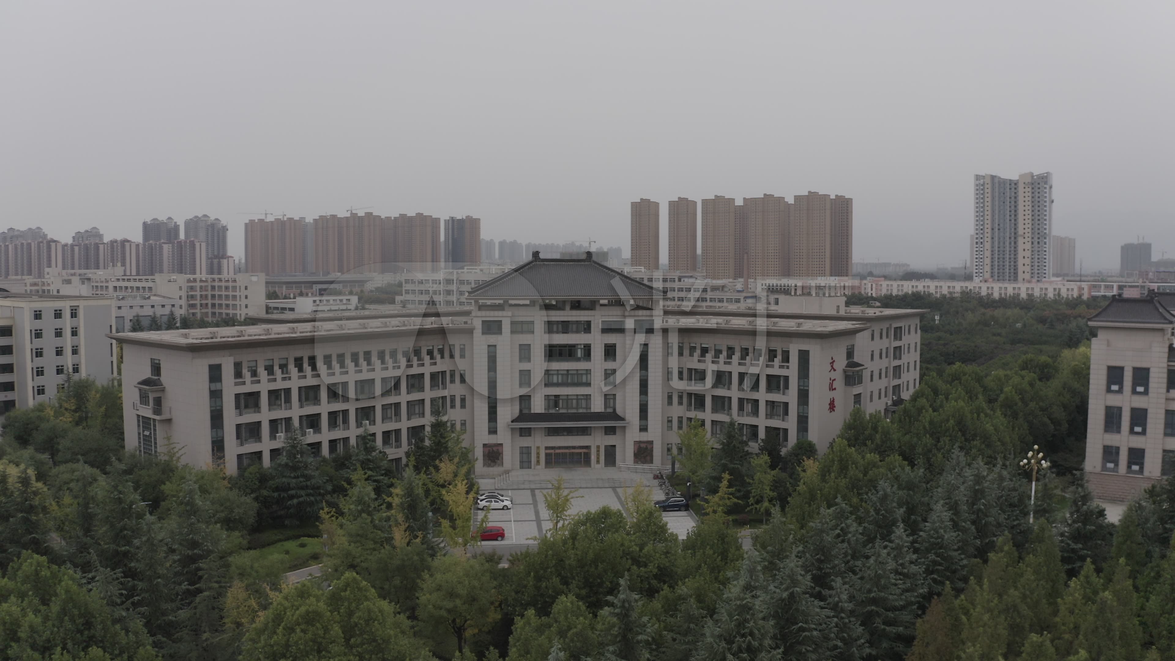 4k-log陕西师范大学航拍陕西高校航拍_3840x2160_高清
