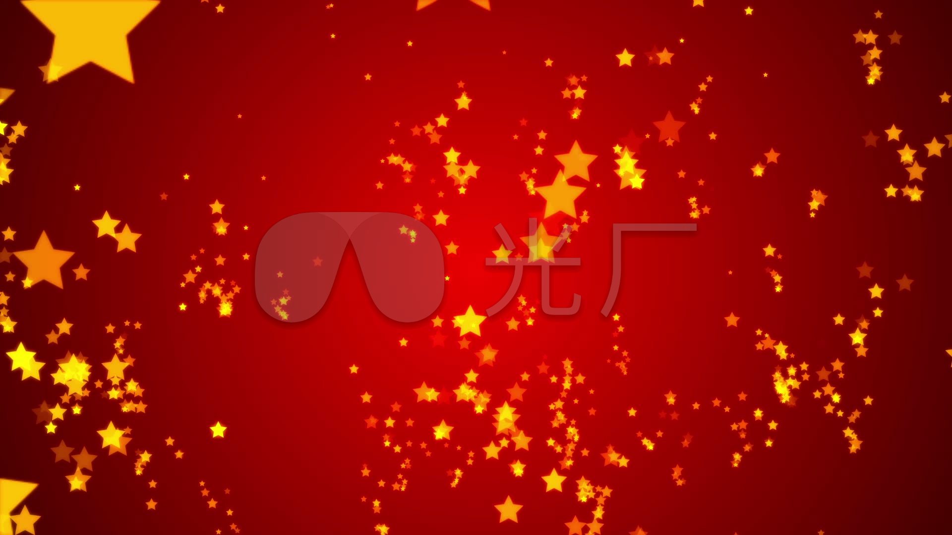 红背景下撒落的五角星_1920x1080_高清视频素材下载(编号:2983902)