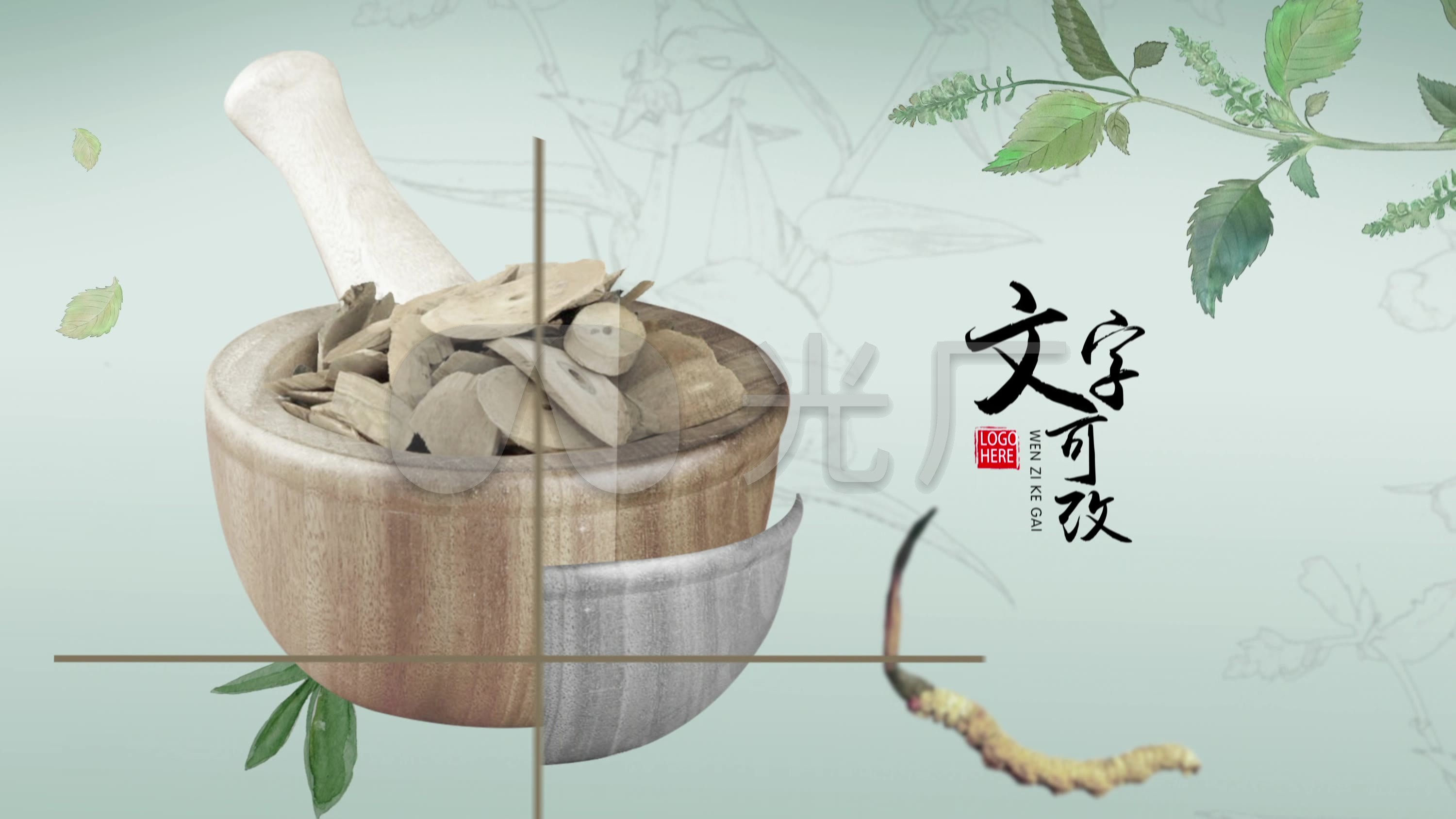 水墨中国风本草中华ae片头_ae模板下载(编号:2990505)_ae模板_vj师网