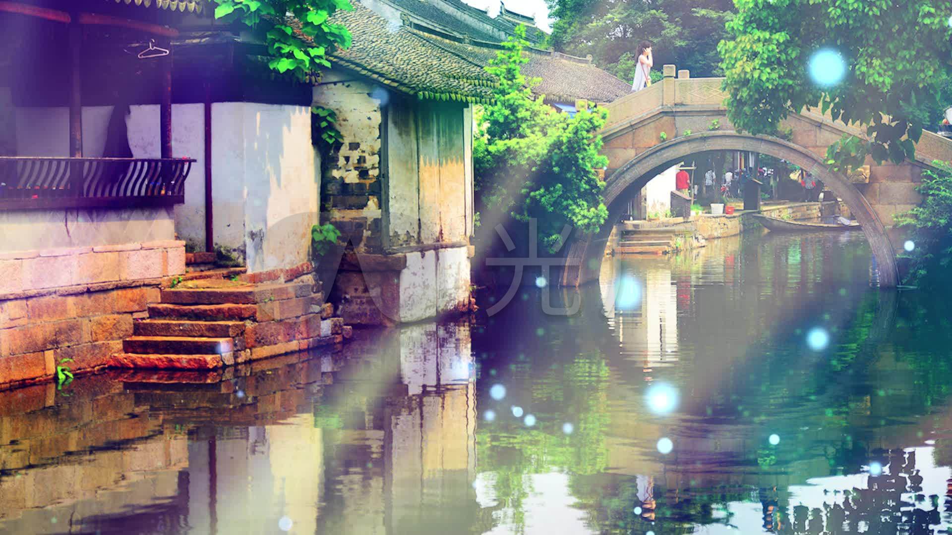 视频素材 舞台背景 配乐歌舞 歌曲《梦里水乡》配乐成品 来自视频原始
