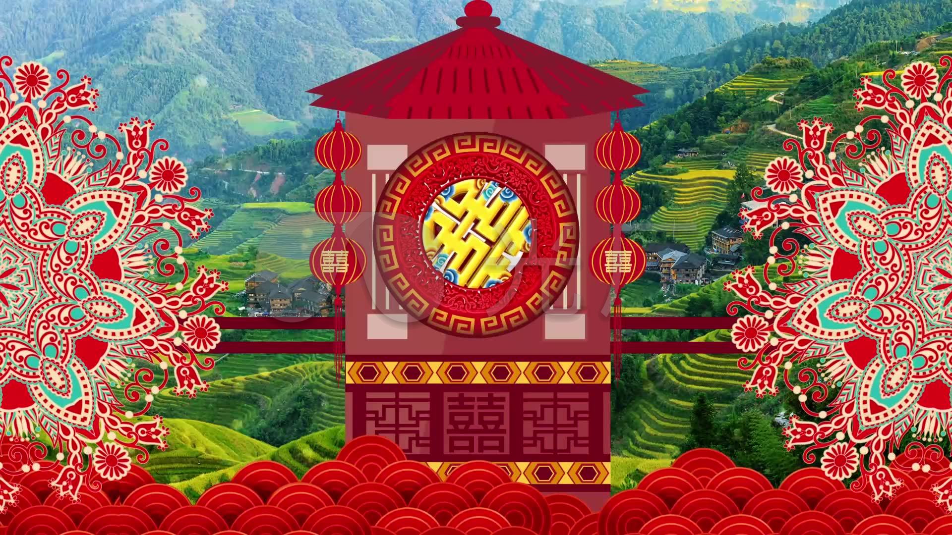 抬花轿背景